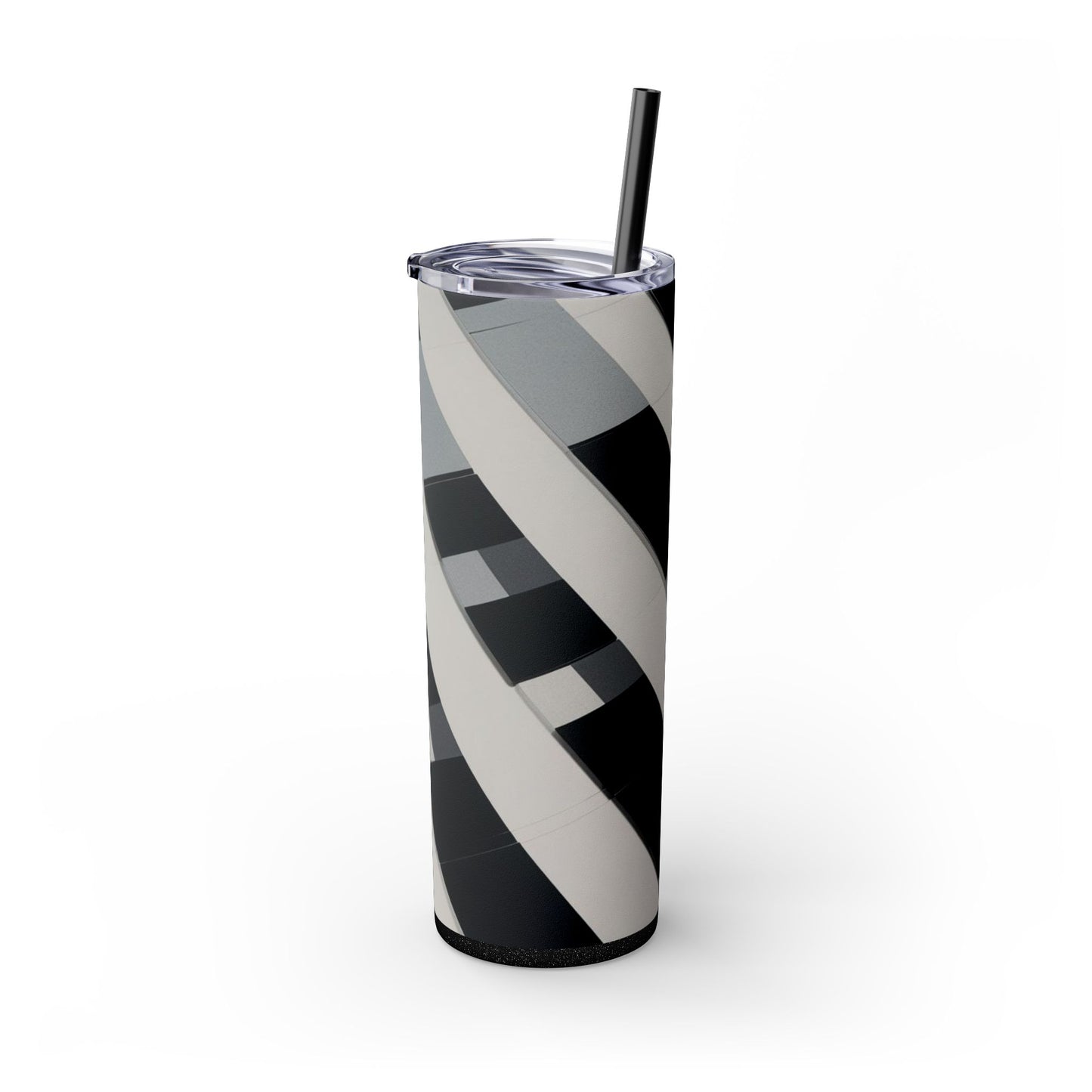 Optical Illusion Skinny Tumbler with Straw, 20oz