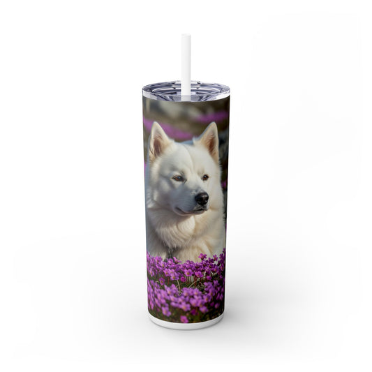 Canadian Eskimo Dog Tumbler with Straw, 20oz