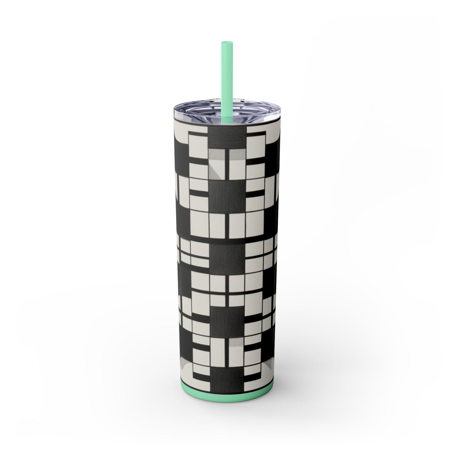 Optical Illusion Skinny Tumbler with Straw, 20oz