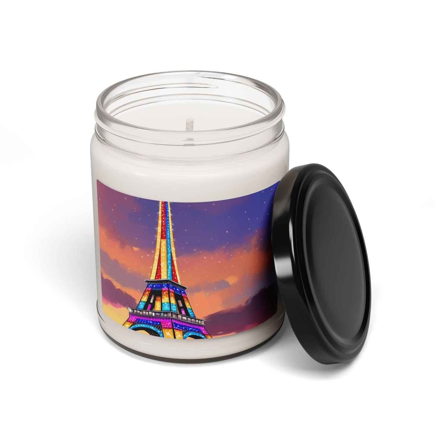 Rainbow Eiffel Tower La Tour Eiffel- Scented Soy Candle, 9oz