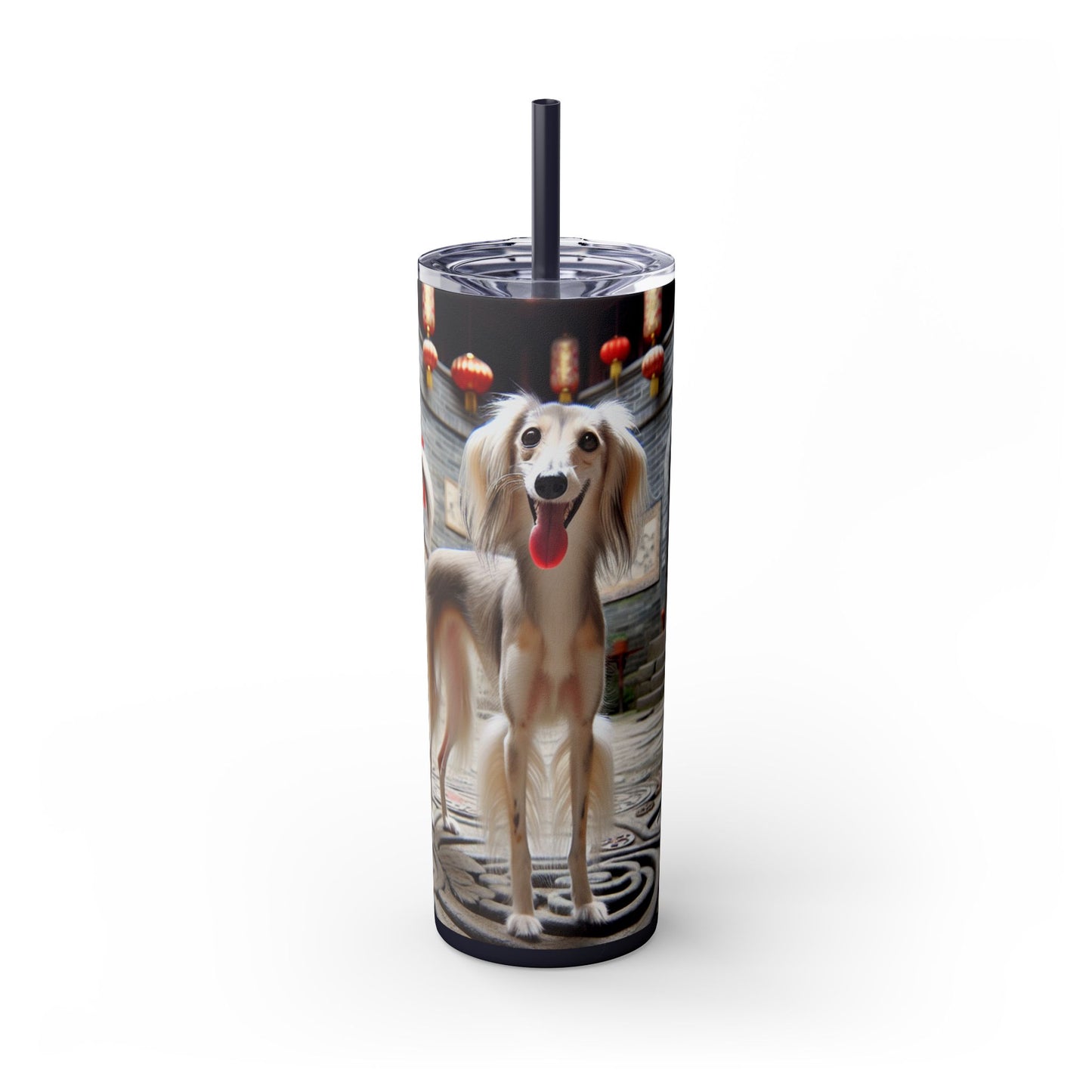 Gobelet Saluki chinois avec paille, 590 ml