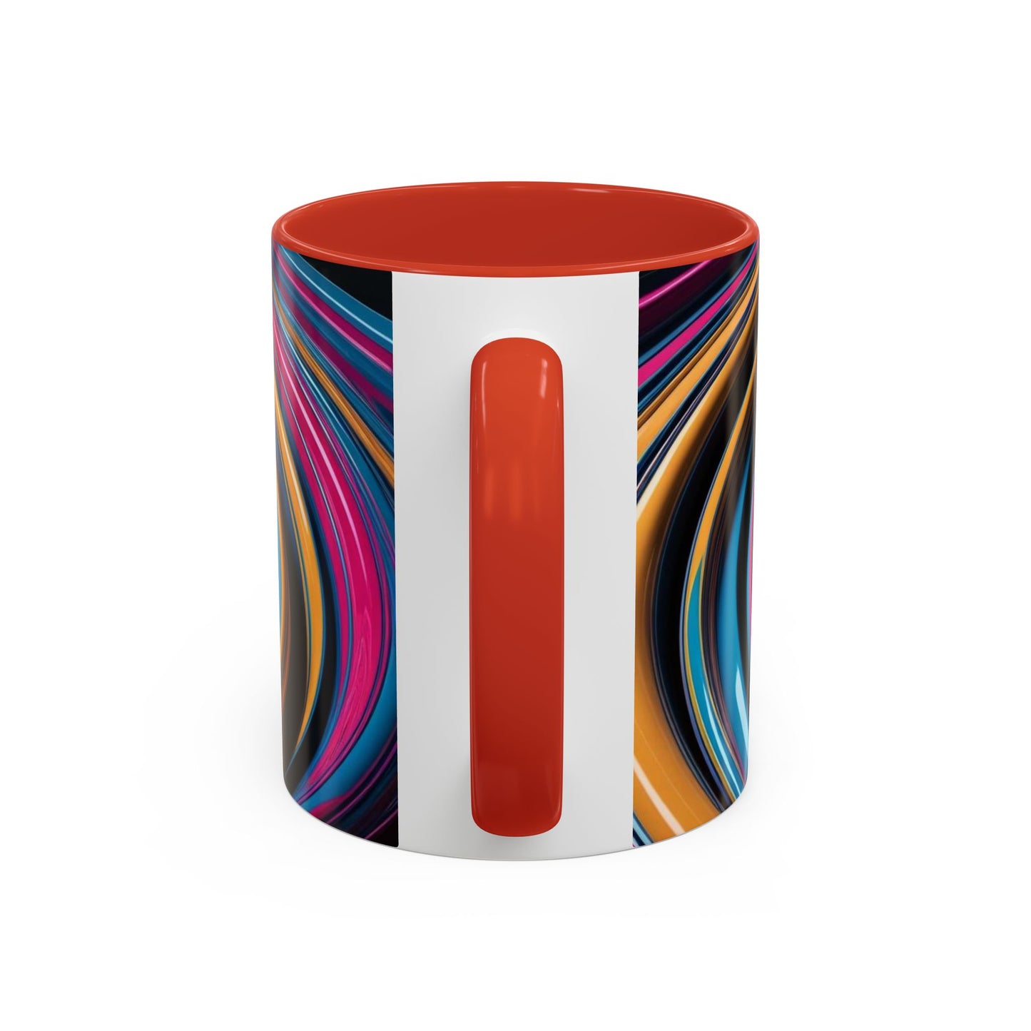 Optical Illusion Accent Mug – Ceramic Coffee Cup