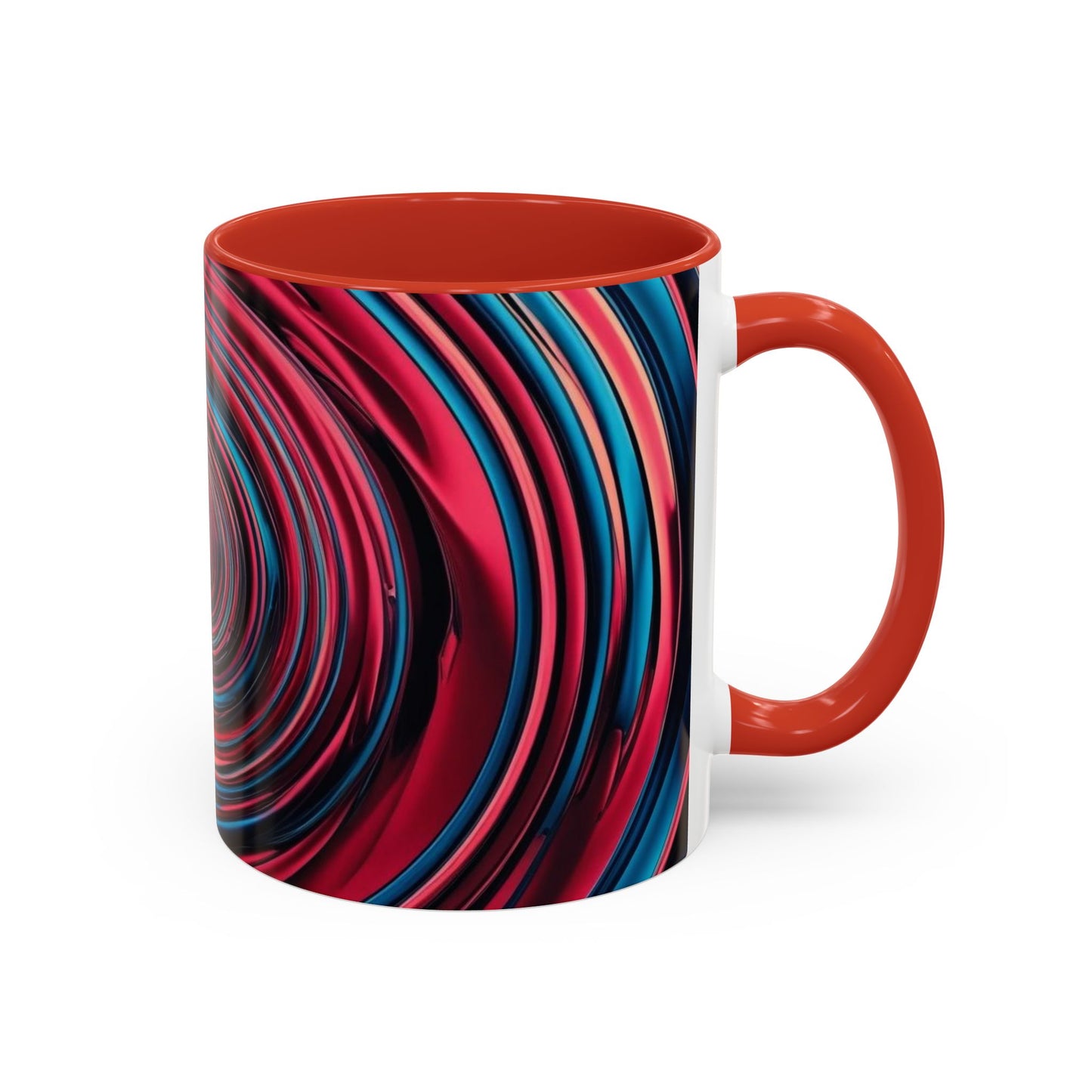 Optical Illusion Accent Mug – Ceramic Coffee Cup