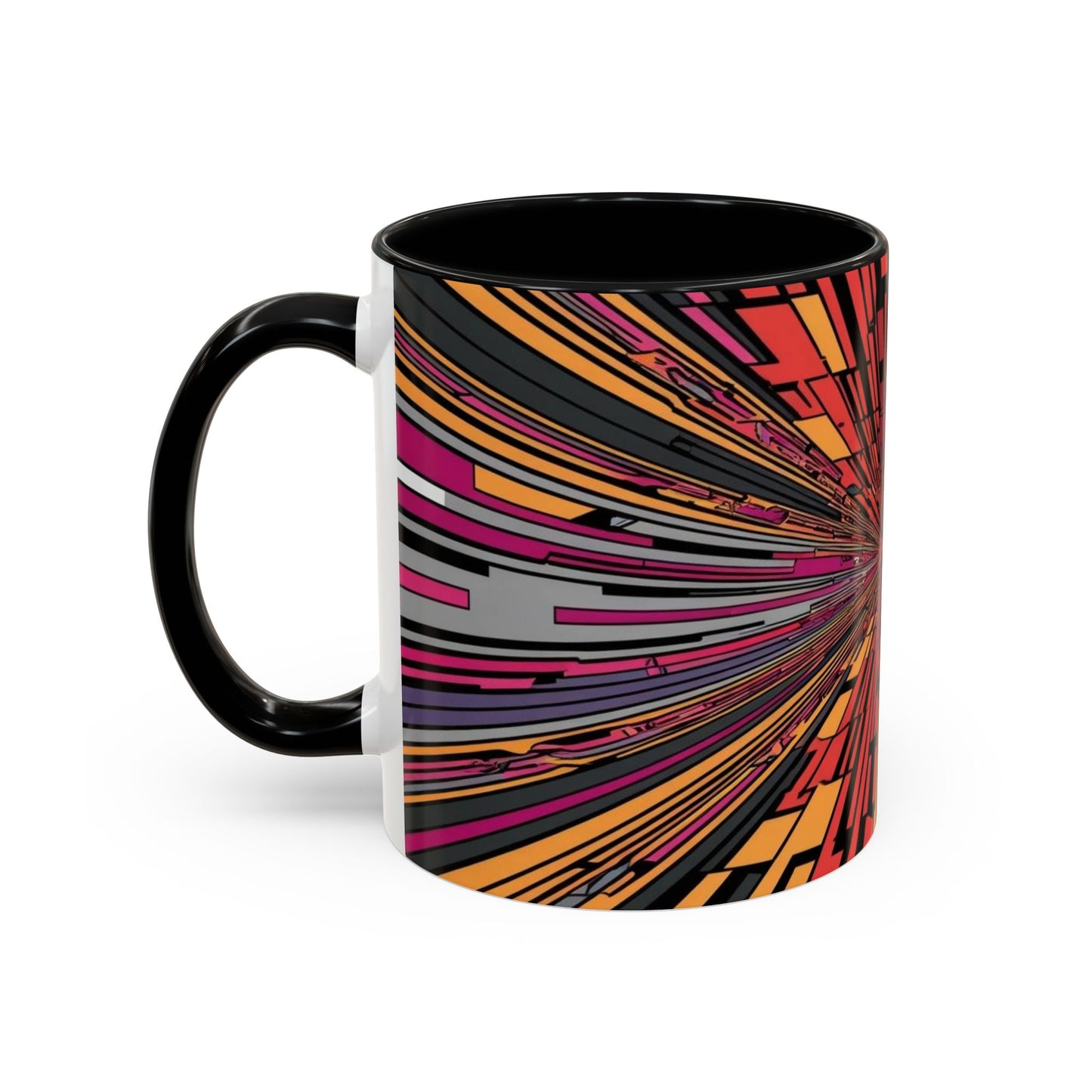 Optical Illusion Accent Mug – Ceramic Coffee Cup