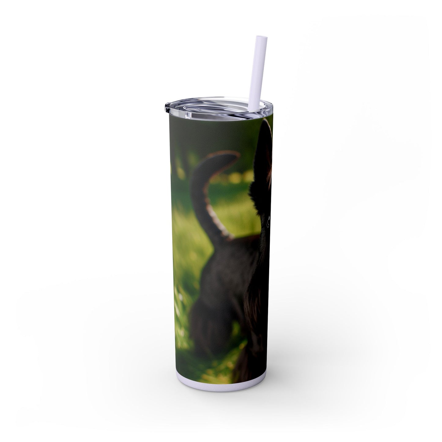 Scottish Terrier Skinny Tumbler with Straw, 20oz