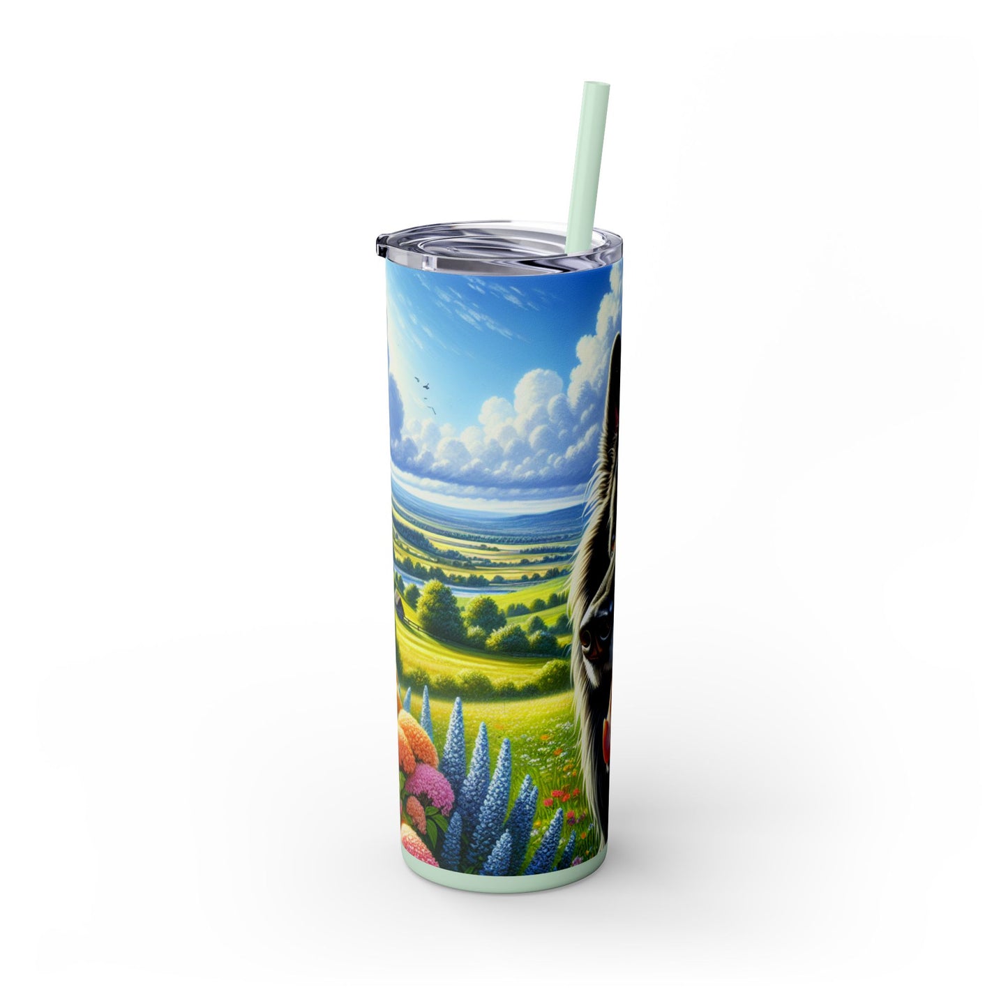 Gobelet isotherme à motif de berger croate avec paille, 59 cl