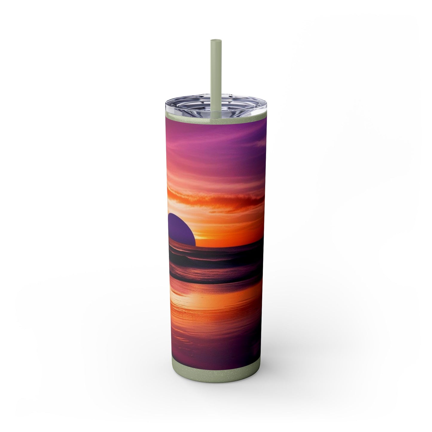 Brilliant Sunrise Skinny Tumbler with Straw, 20oz