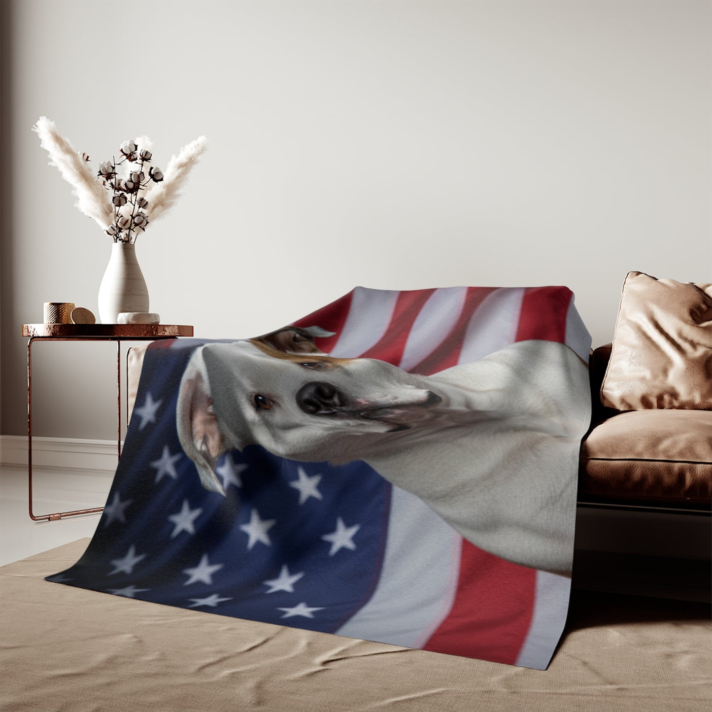 American Bulldog Patriotic Blanket