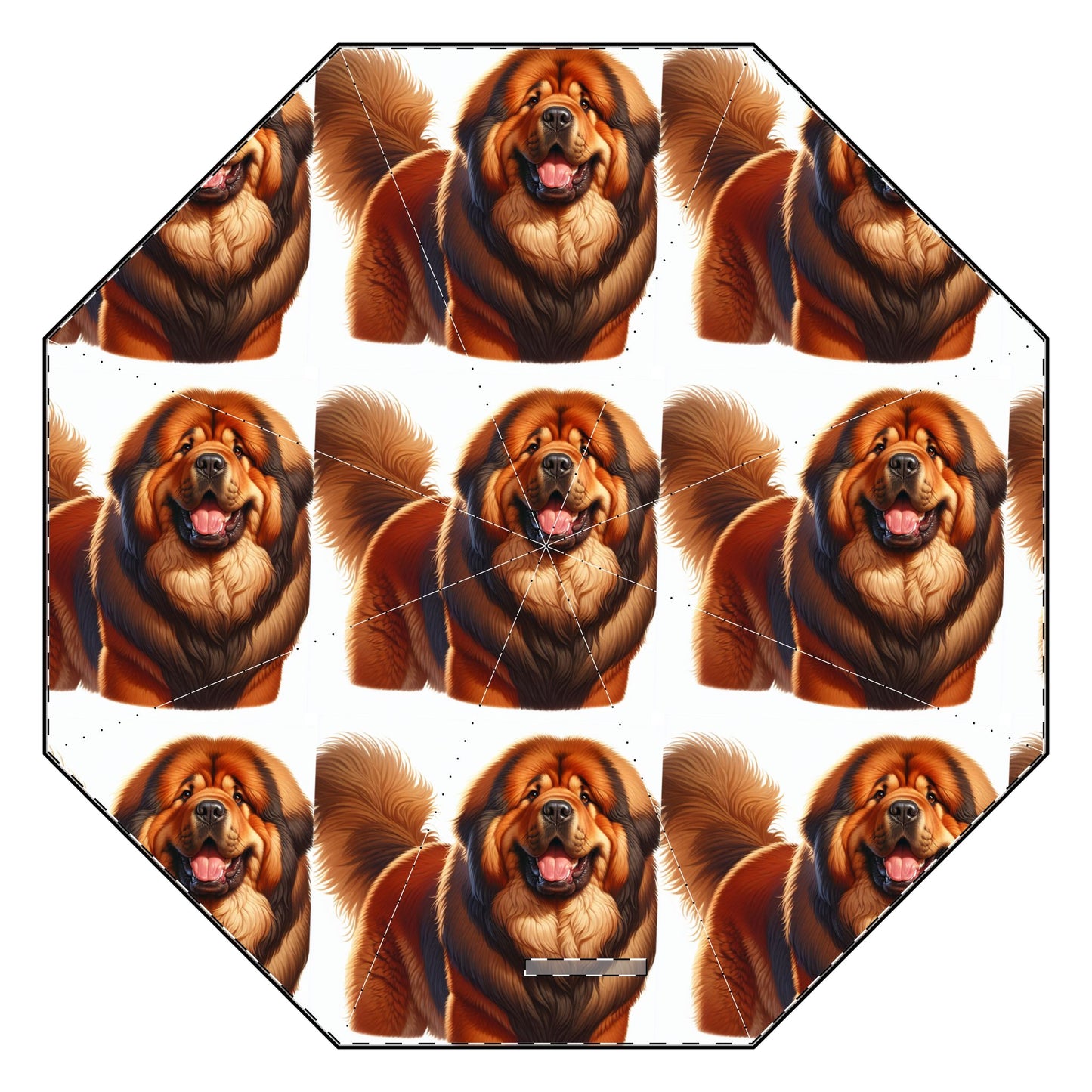Tibetan Mastiff Semi-Automatic Foldable Umbrella