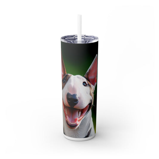 Bull Terrier Tumbler with Straw, 20oz