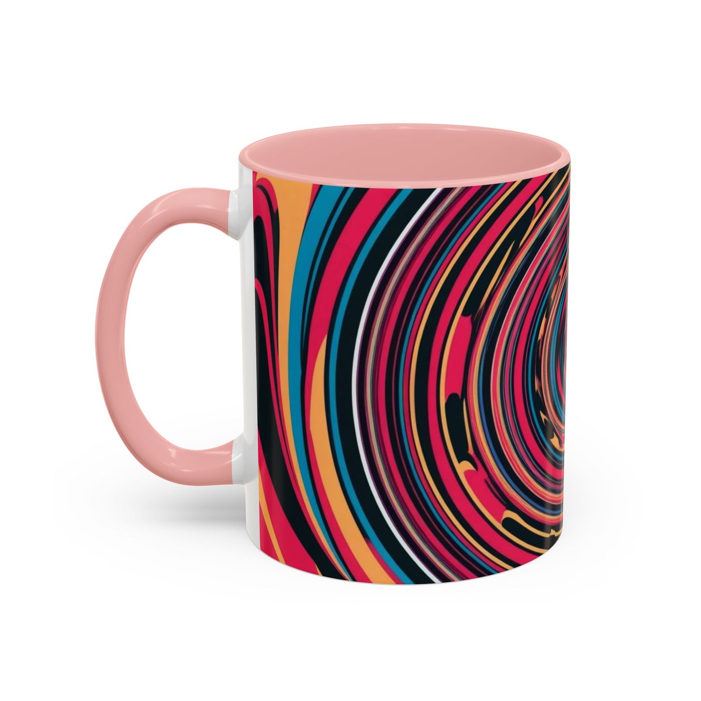 Optical Illusion Accent Mug – Ceramic Coffee Cup