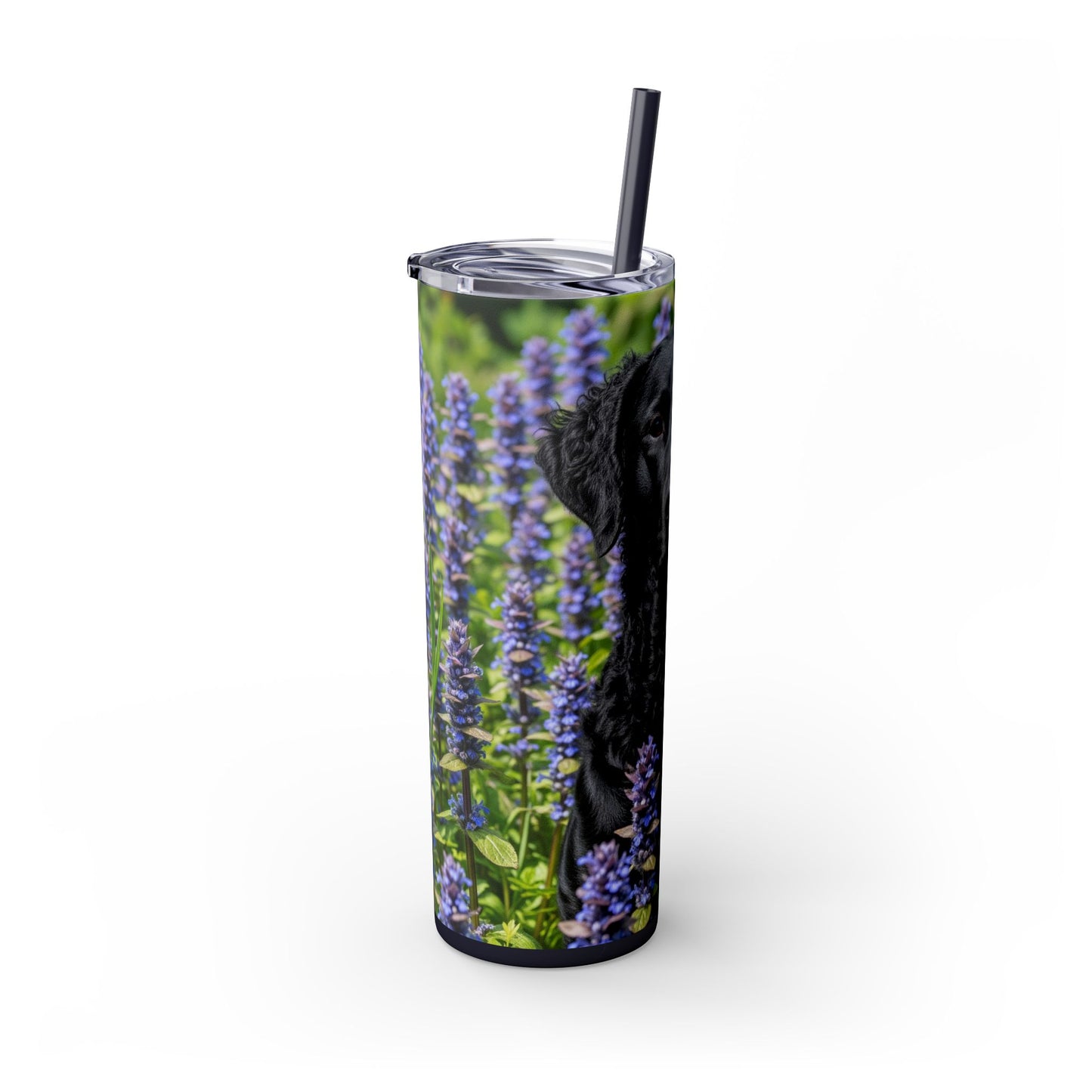 Gobelet isotherme à paille en forme de retriever à poil frisé, 590 ml