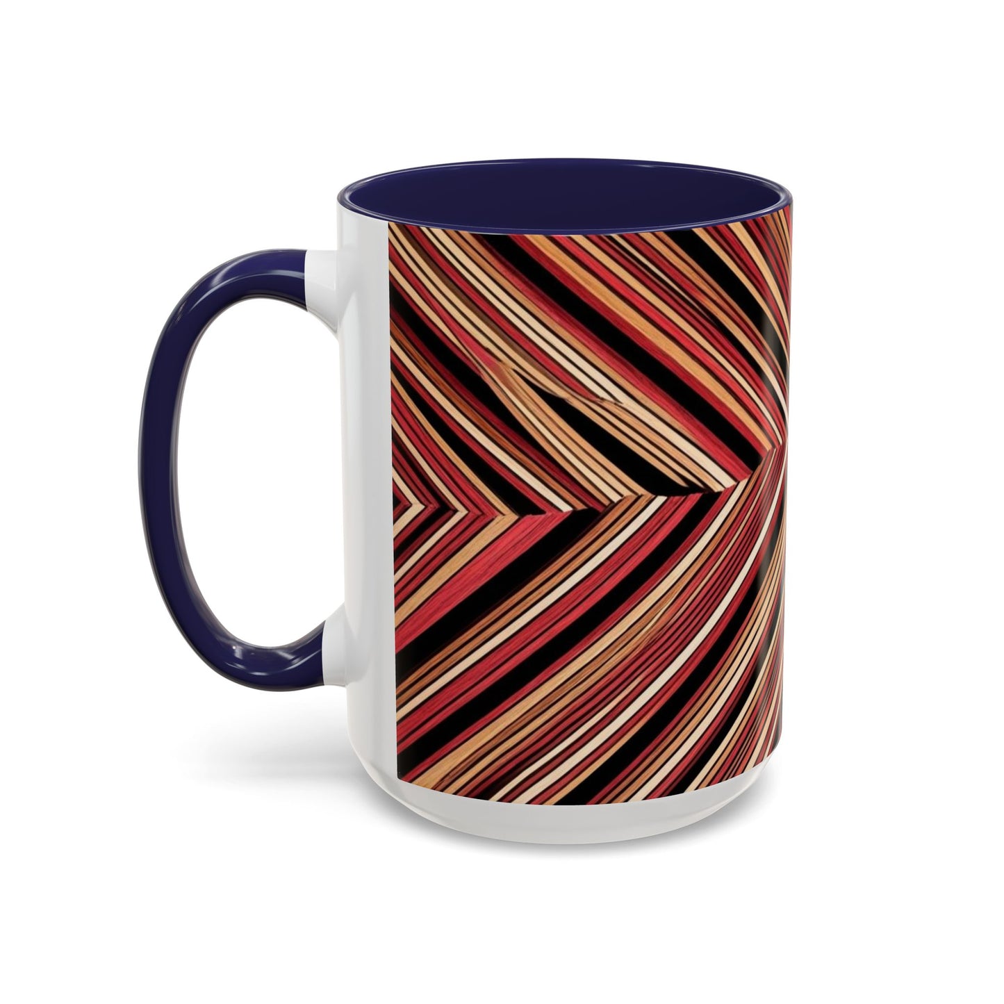 Optical Illusion Accent Mug – Ceramic Coffee Cup