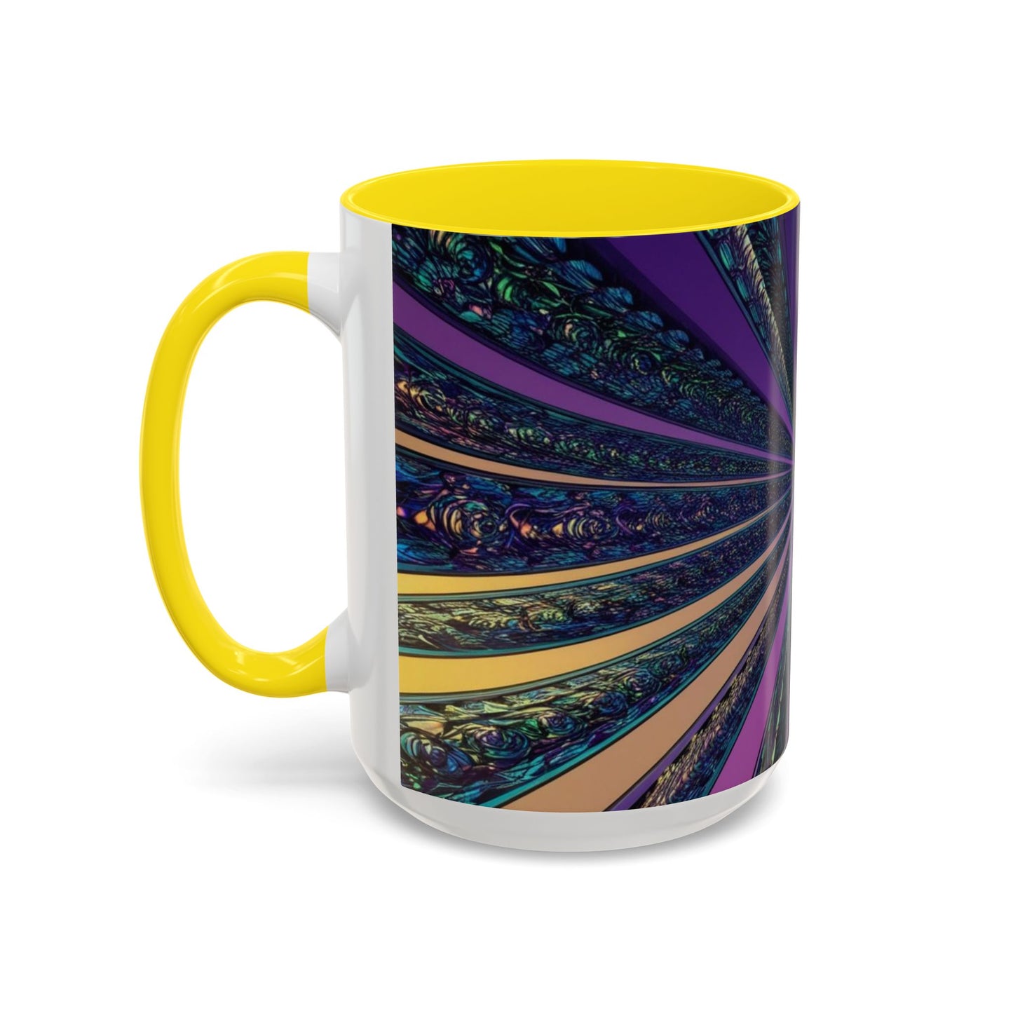 Optical Illusion Accent Mug – Ceramic Coffee Cup