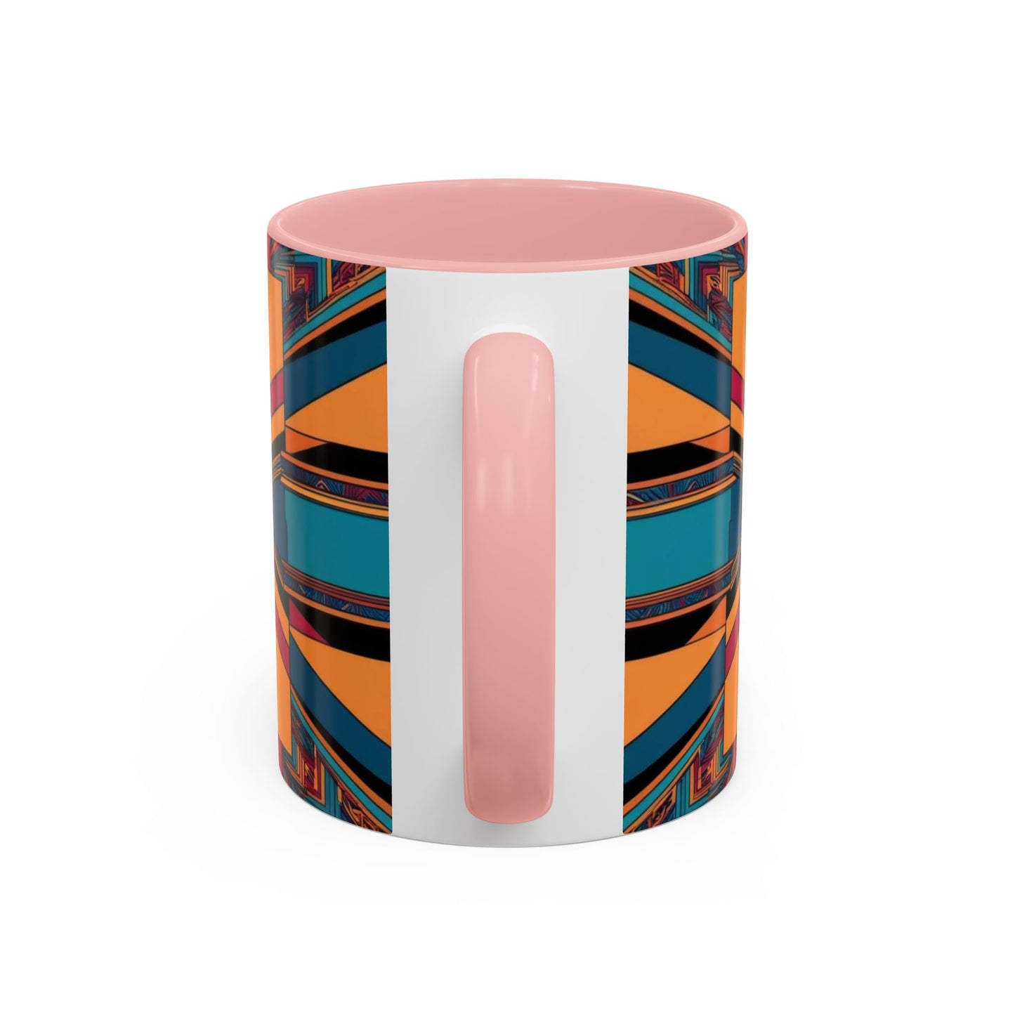 Optical Illusion Accent Mug – Ceramic Coffee Cup