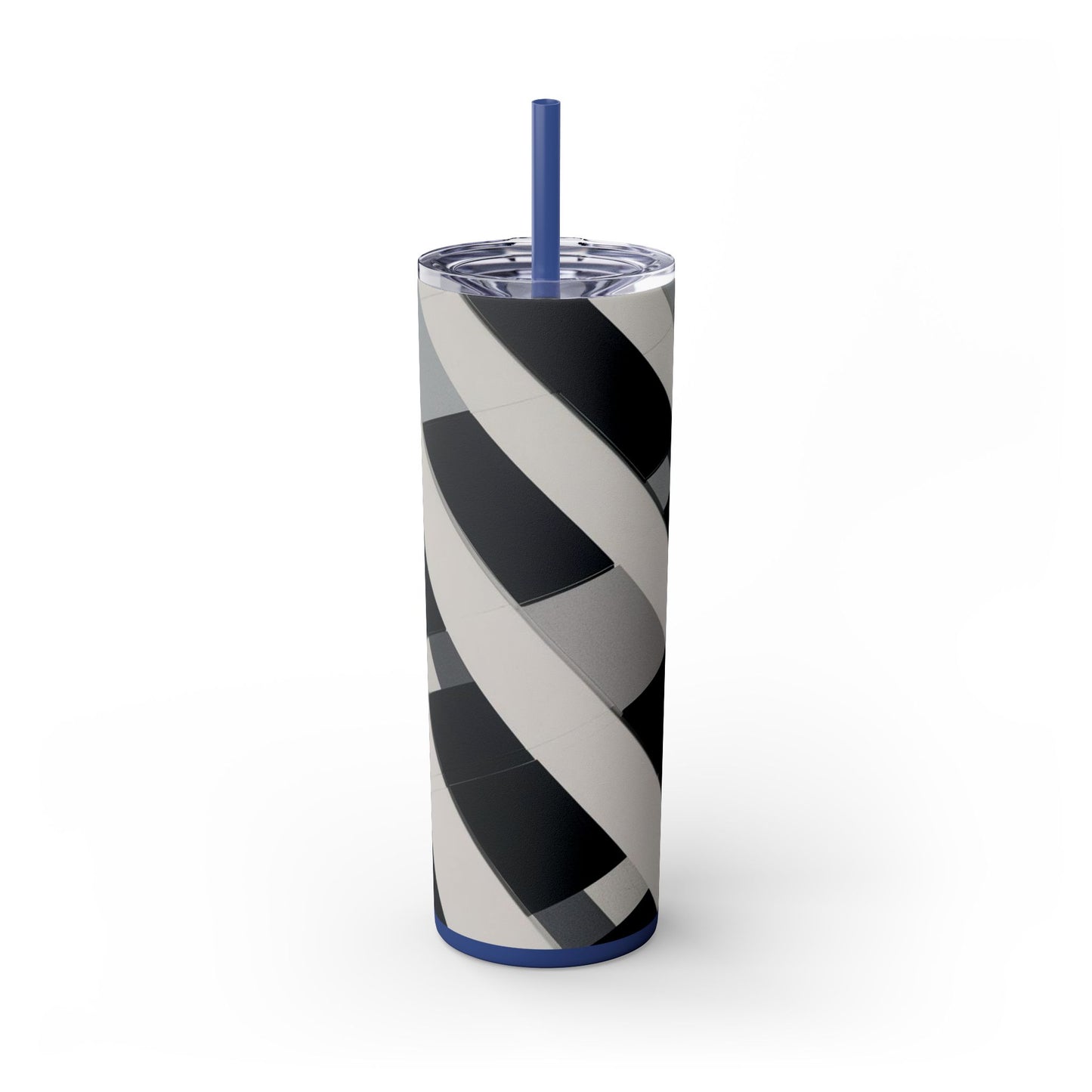 Optical Illusion Skinny Tumbler with Straw, 20oz