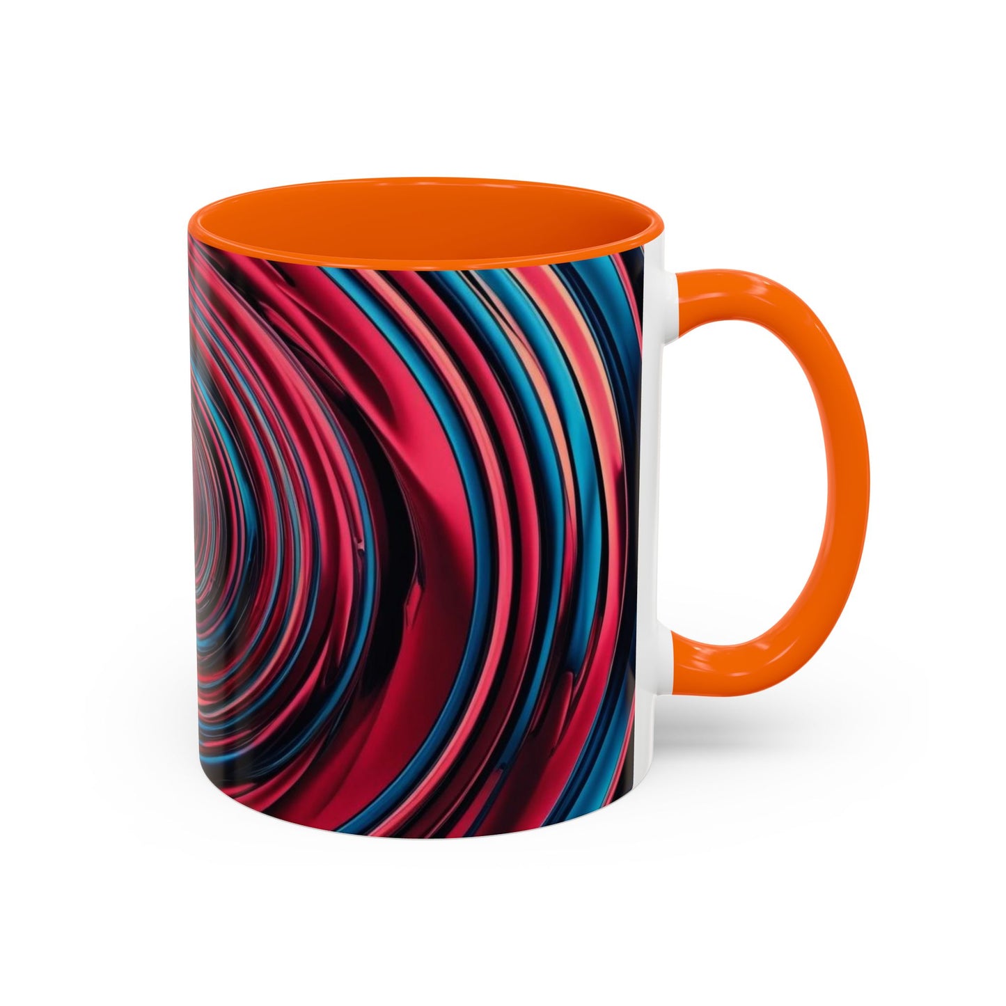 Optical Illusion Accent Mug – Ceramic Coffee Cup