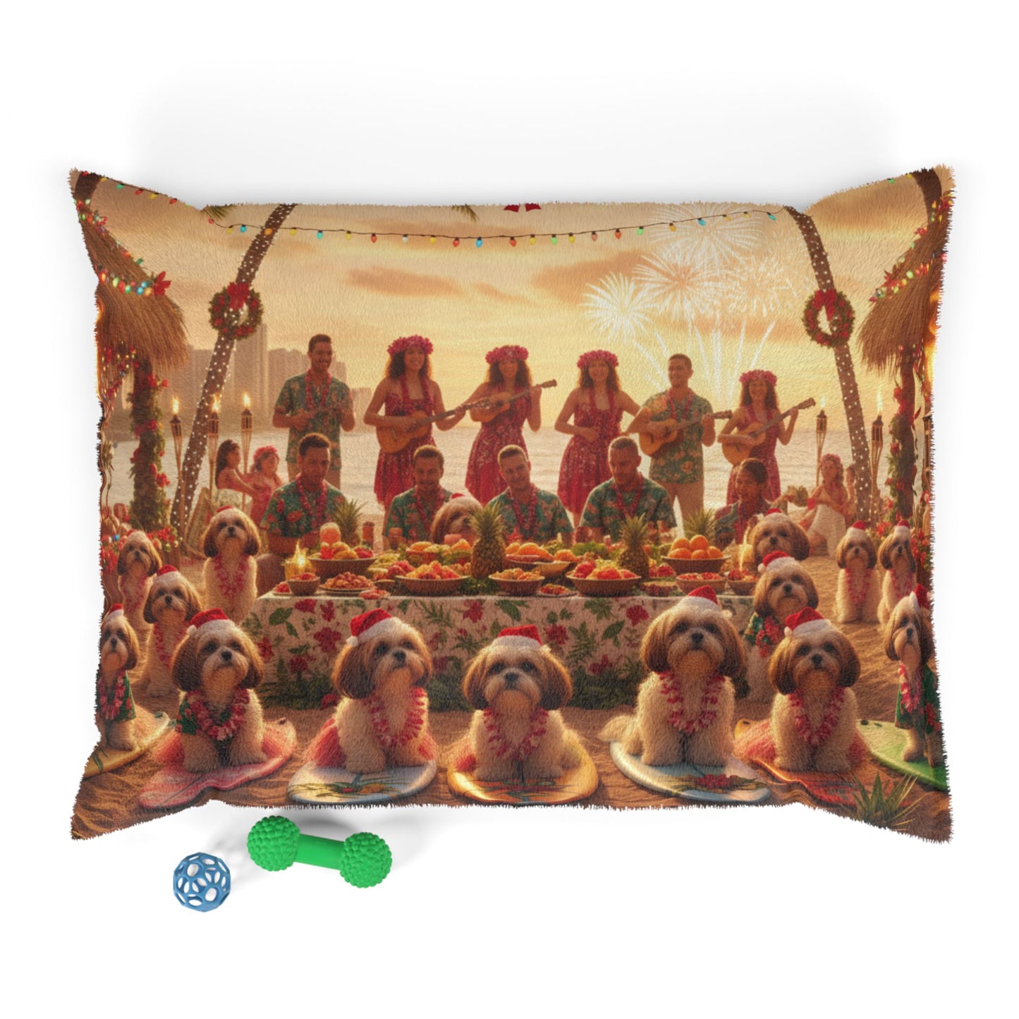 Hawaiian Holiday Luau Pet Bed