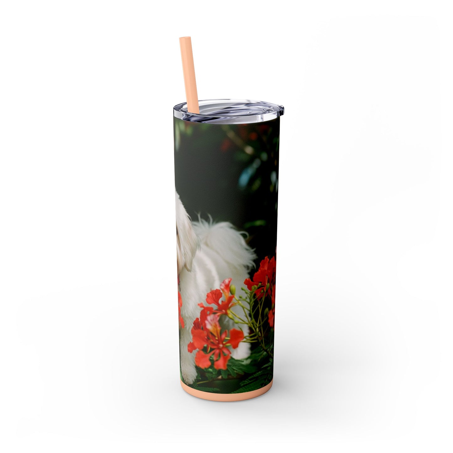 Gobelet Coton de Tuléar avec paille, 590 ml