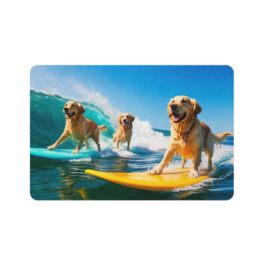 Pet Food Mat (12x18) - Surf Dogs