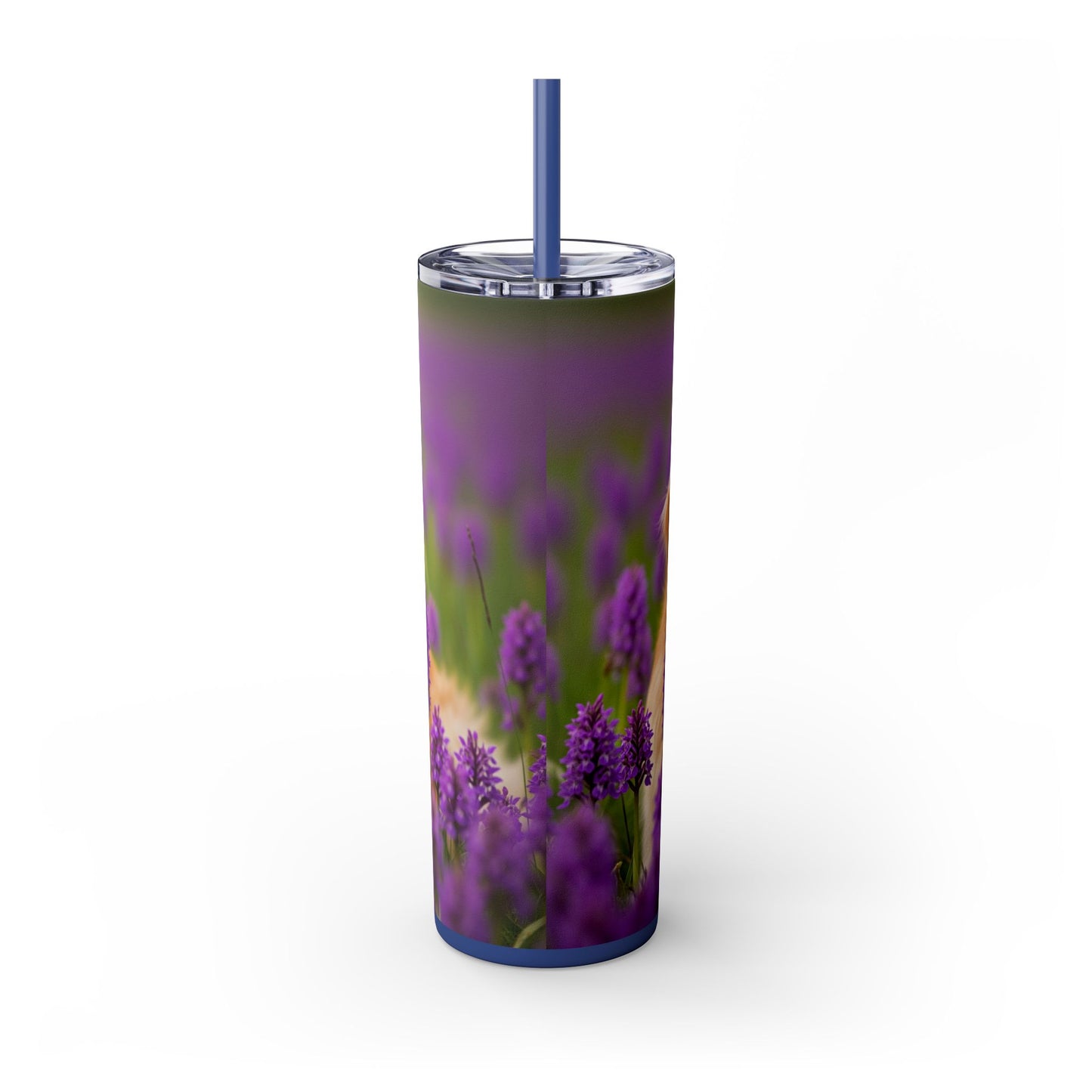 Golden Retriever Skinny Tumbler with Straw, 20oz