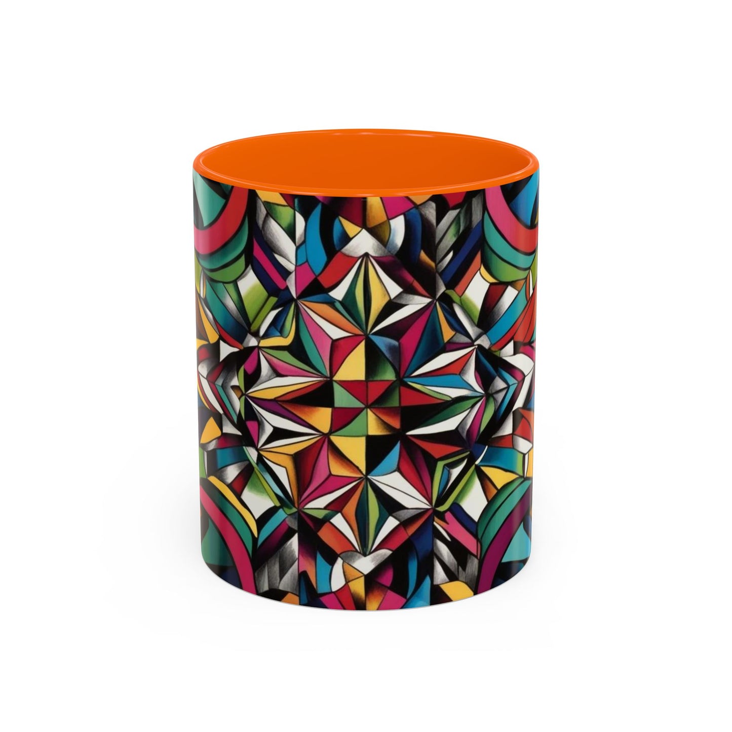 Optical Illusion Accent Mug – Ceramic Coffee Cup