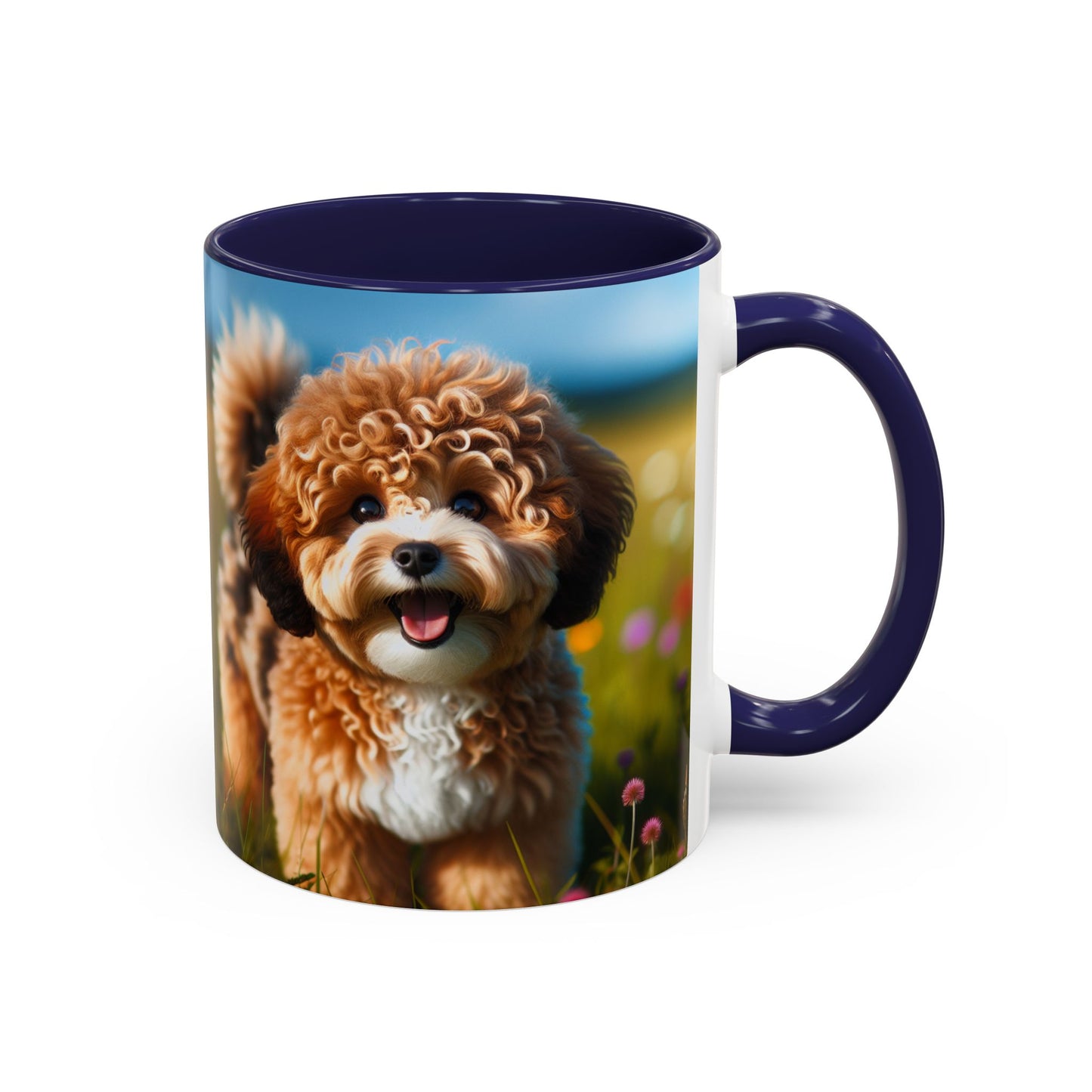 Russkaya Tsvetnaya Bolonka Accent Coffee Mug - Perfect Gift for Dog Lovers