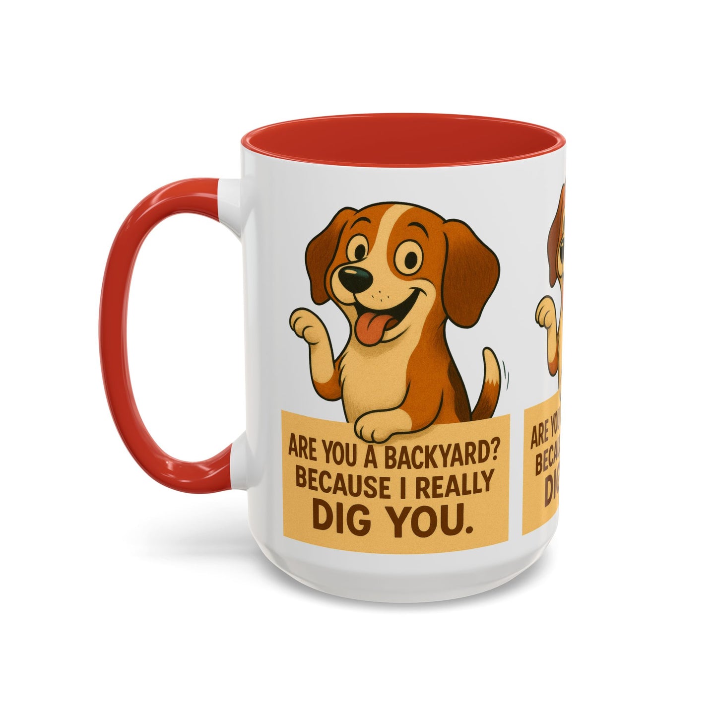 Backyard Dig Accent Coffee Mug - Perfect Gift for Dog Lovers