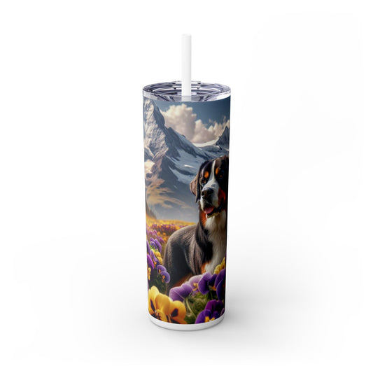 Greater Swiss Mountain Dog Tumbler with Straw, 20oz