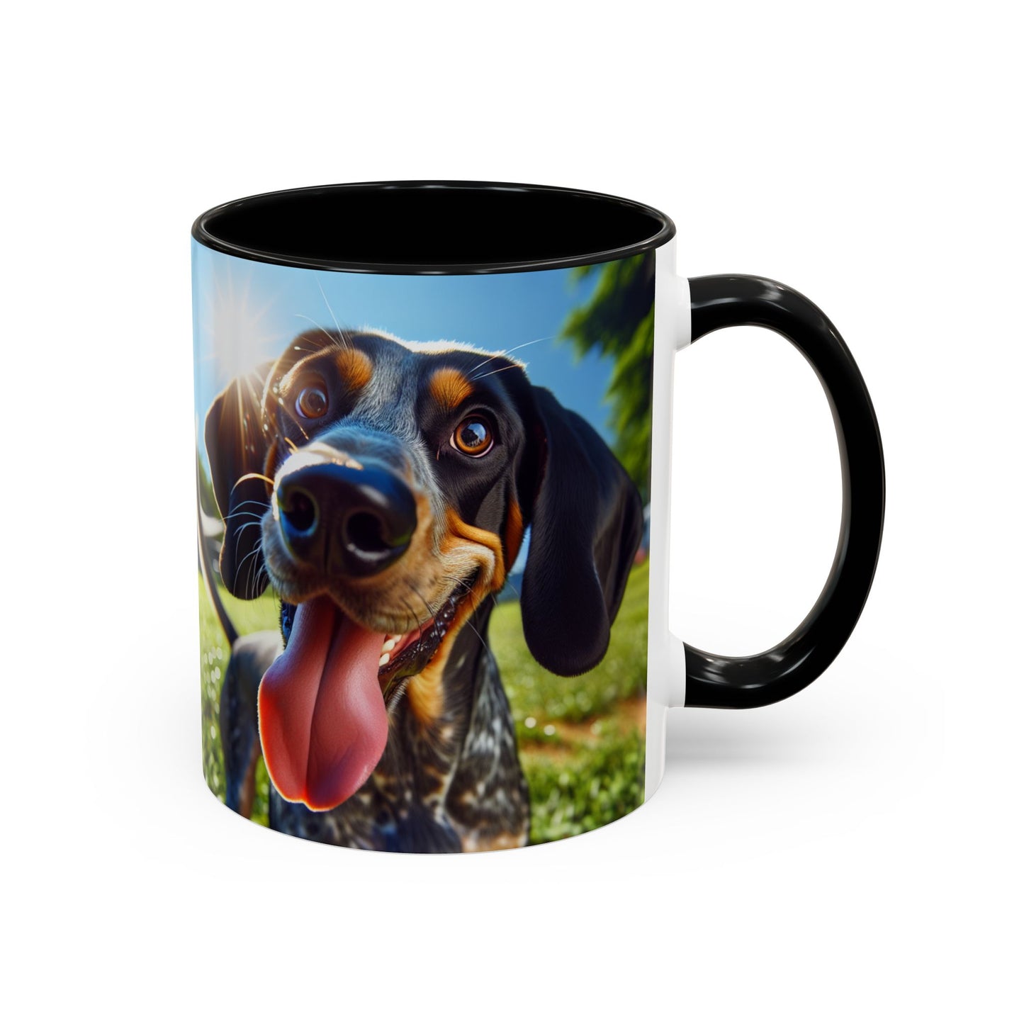 Bluetick Coonhound Accent Coffee Mug - Perfect Gift for Dog Lovers