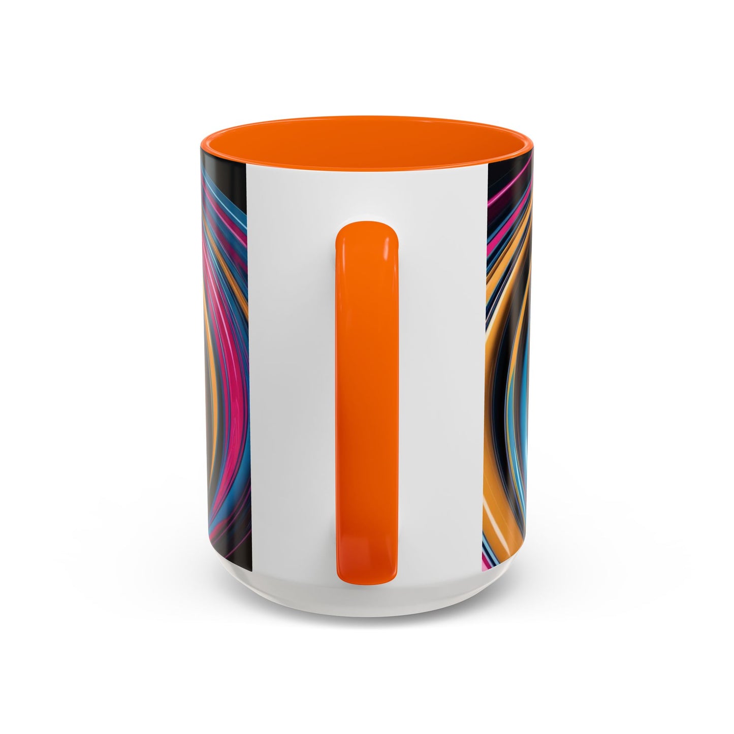 Optical Illusion Accent Mug – Ceramic Coffee Cup