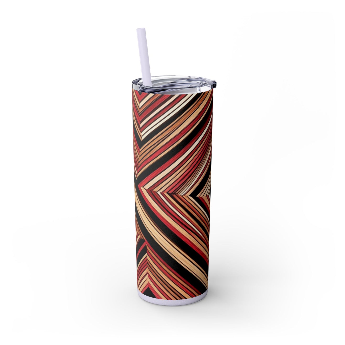Optical Illusion Skinny Tumbler with Straw, 20oz