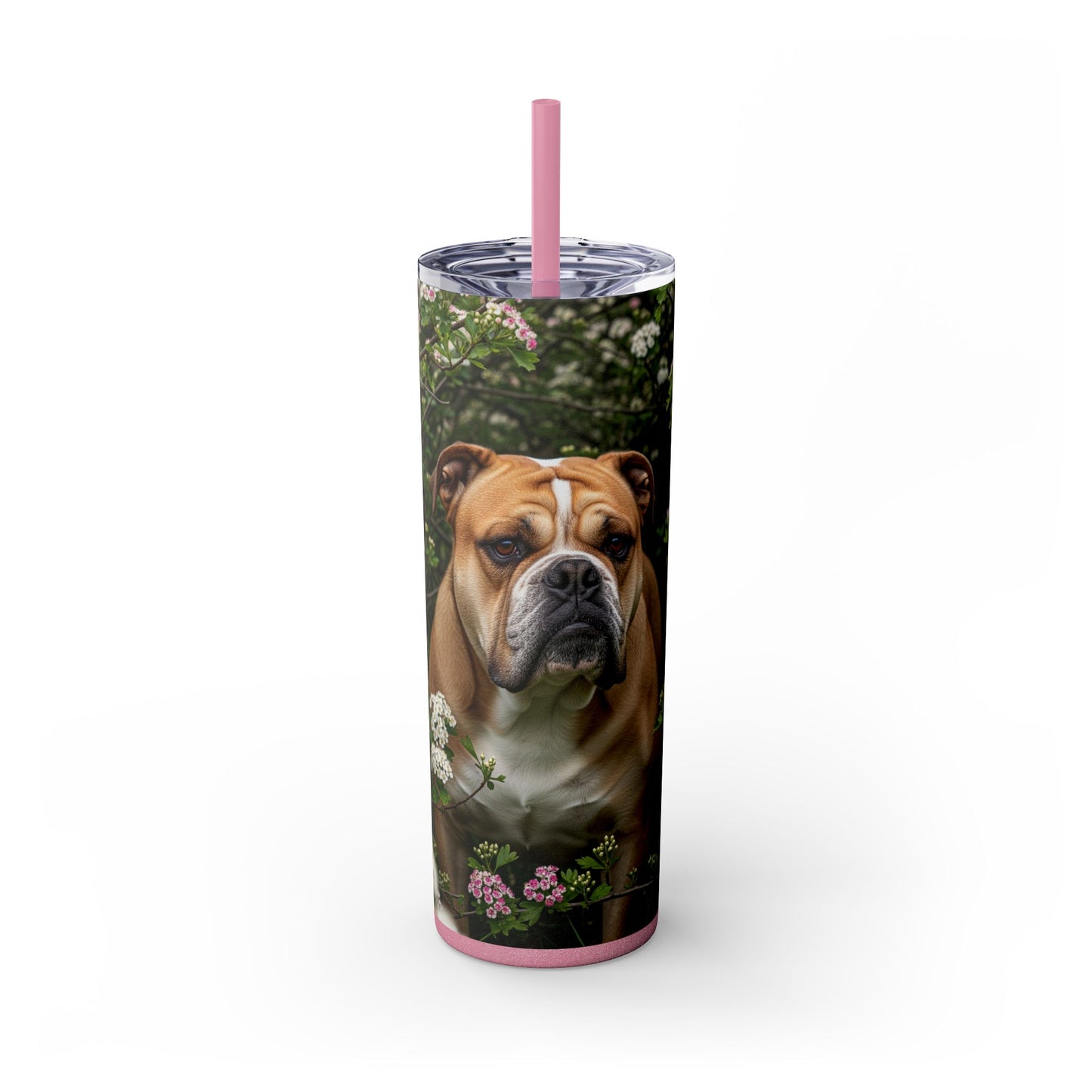 Olde English Bulldogge Tumbler with Straw, 20oz