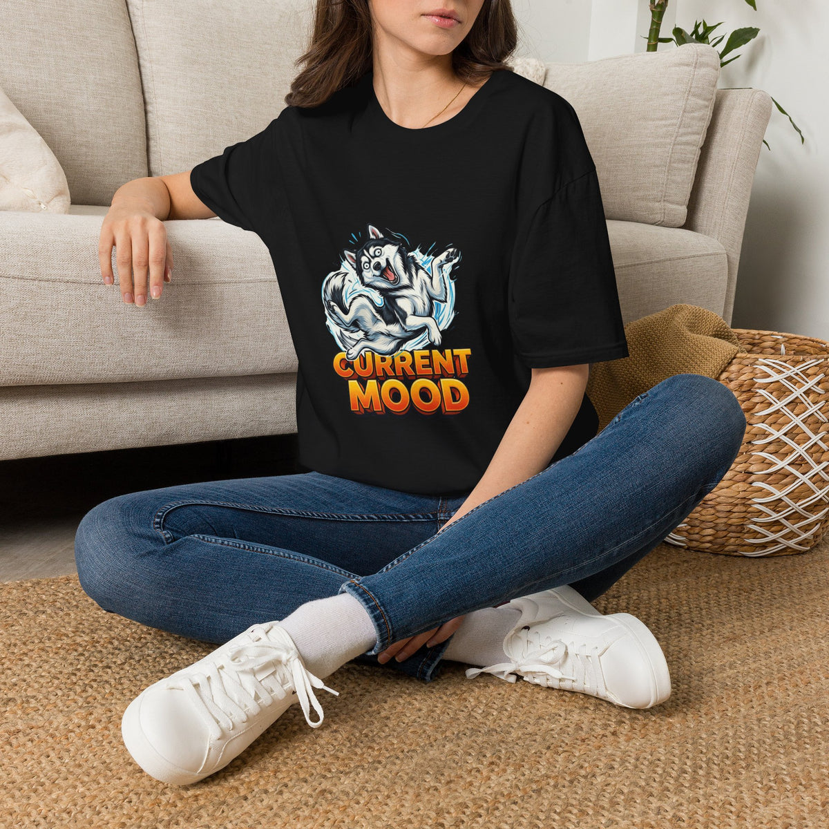 Siberian Husky Current Mood Tee Shirt