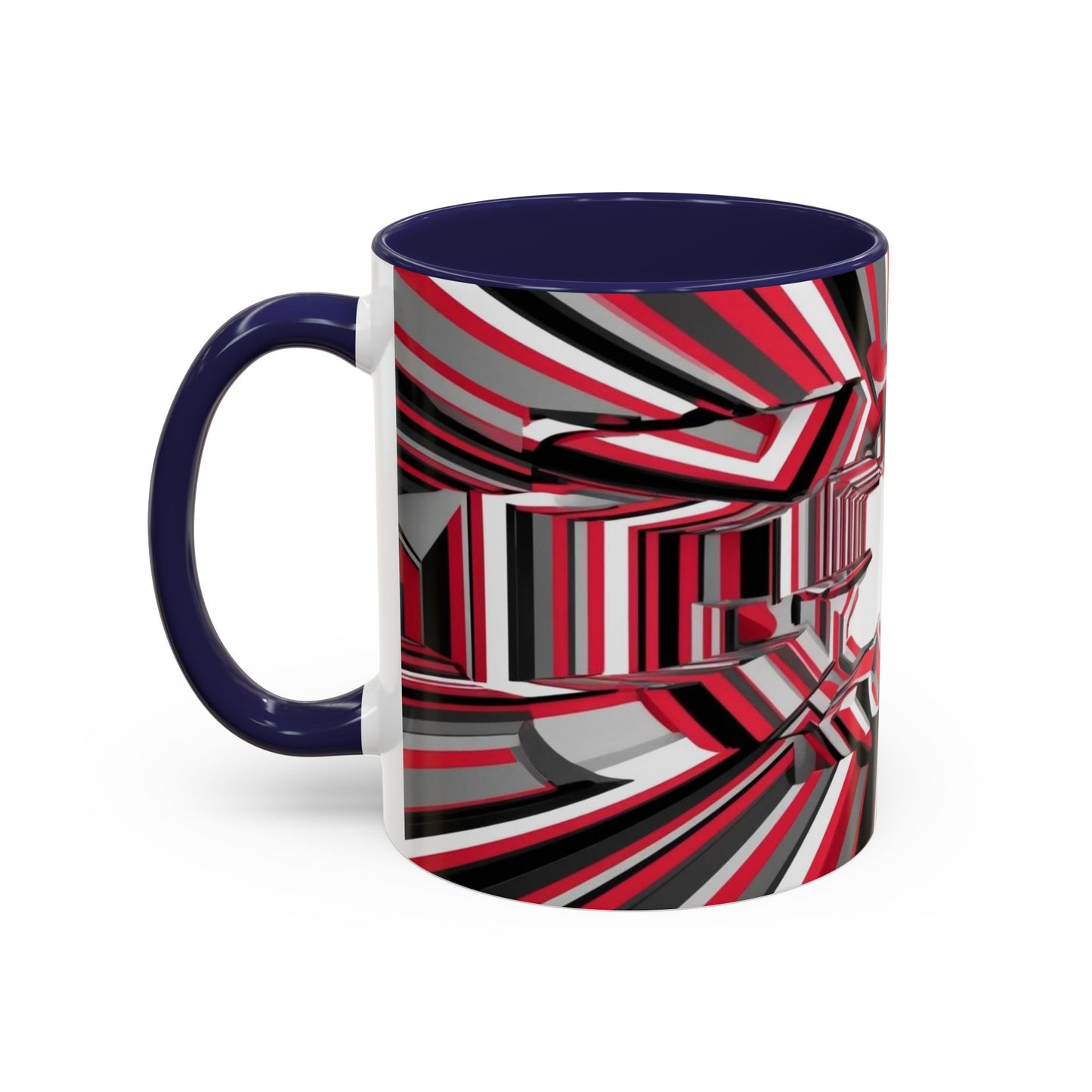 Optical Illusion Accent Mug – Ceramic Coffee Cup