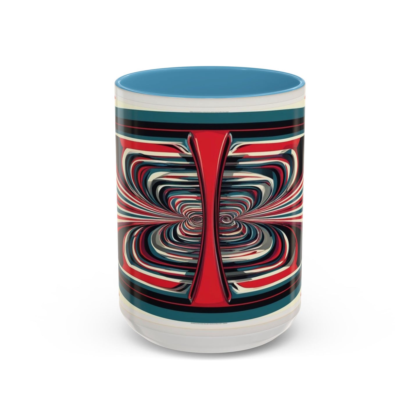 Optical Illusion Accent Mug – Ceramic Coffee Cup