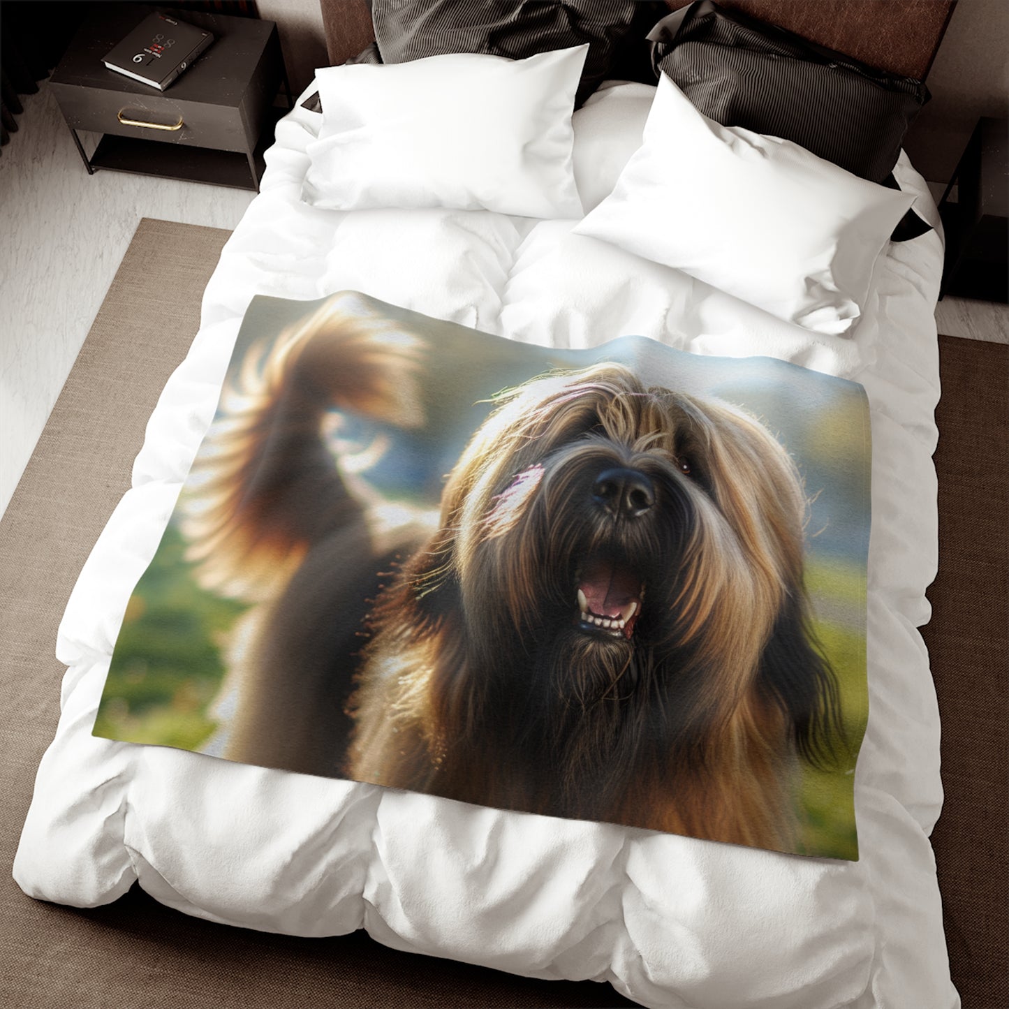 Briard Sweatshirt Blanket