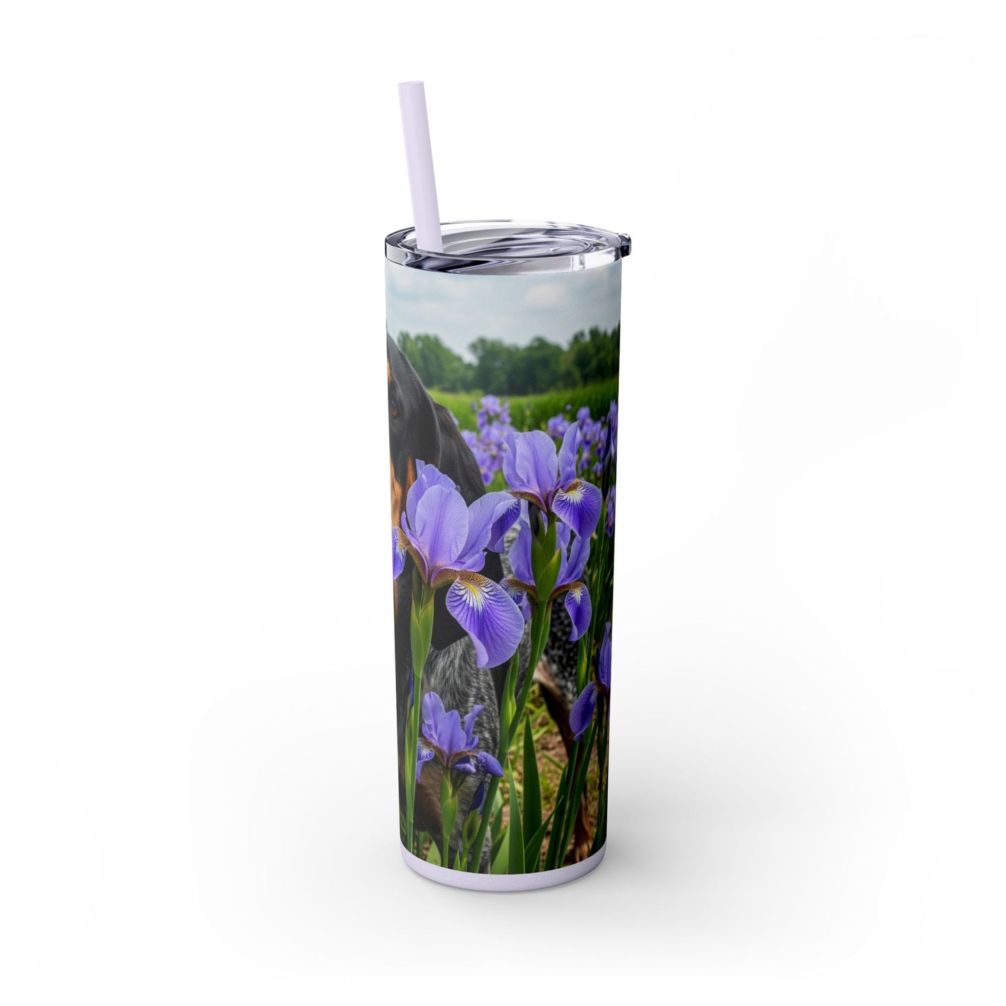 Bluetick Coonhound Tumbler with Straw, 20oz