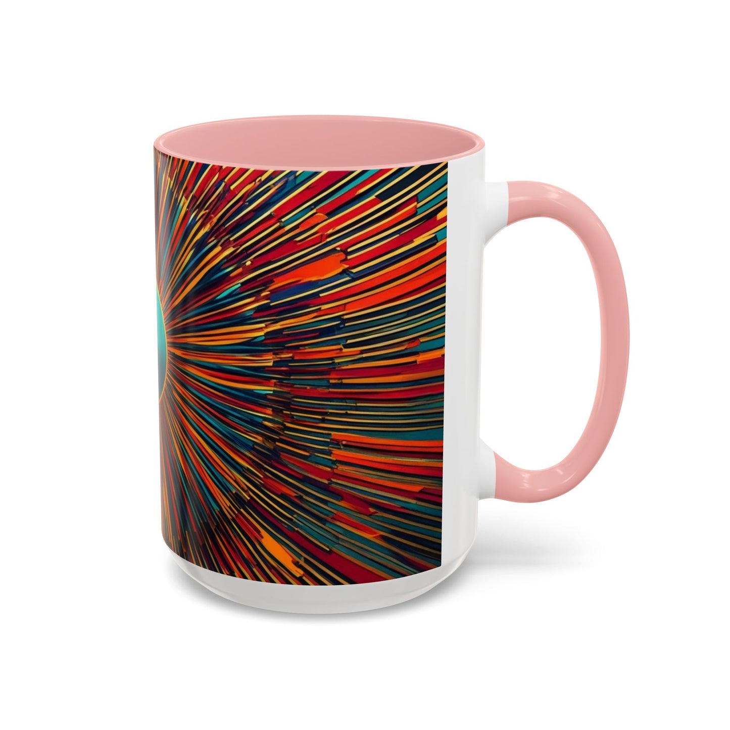 Optical Illusion Accent Mug – Ceramic Coffee Cup
