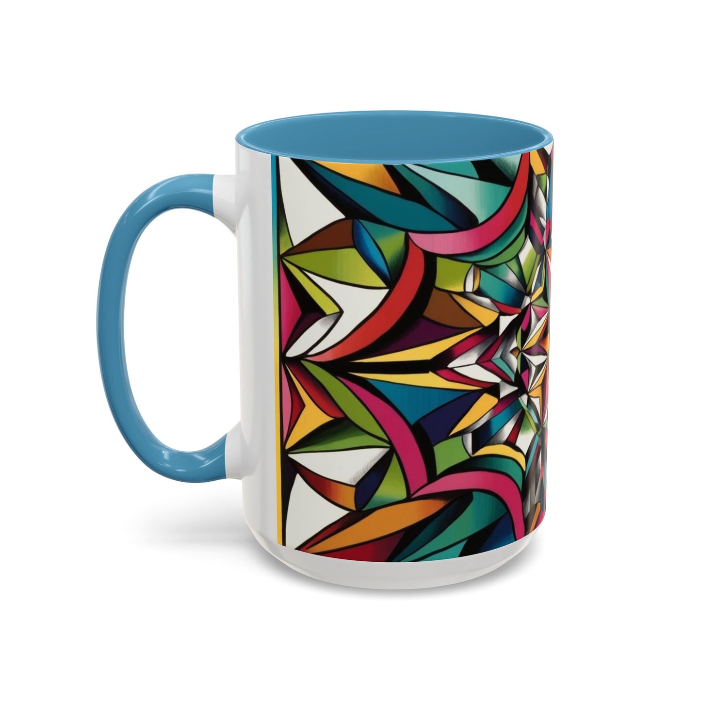 Optical Illusion Accent Mug – Ceramic Coffee Cup