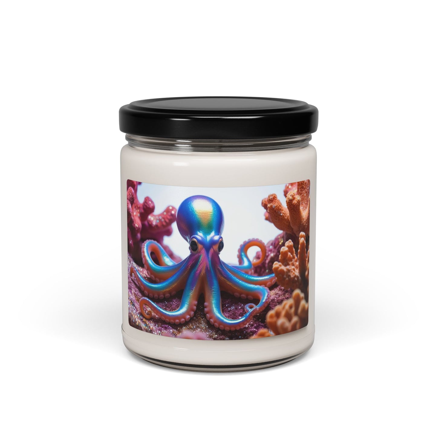 Octopus in Coral- Scented Soy Candle, 9oz