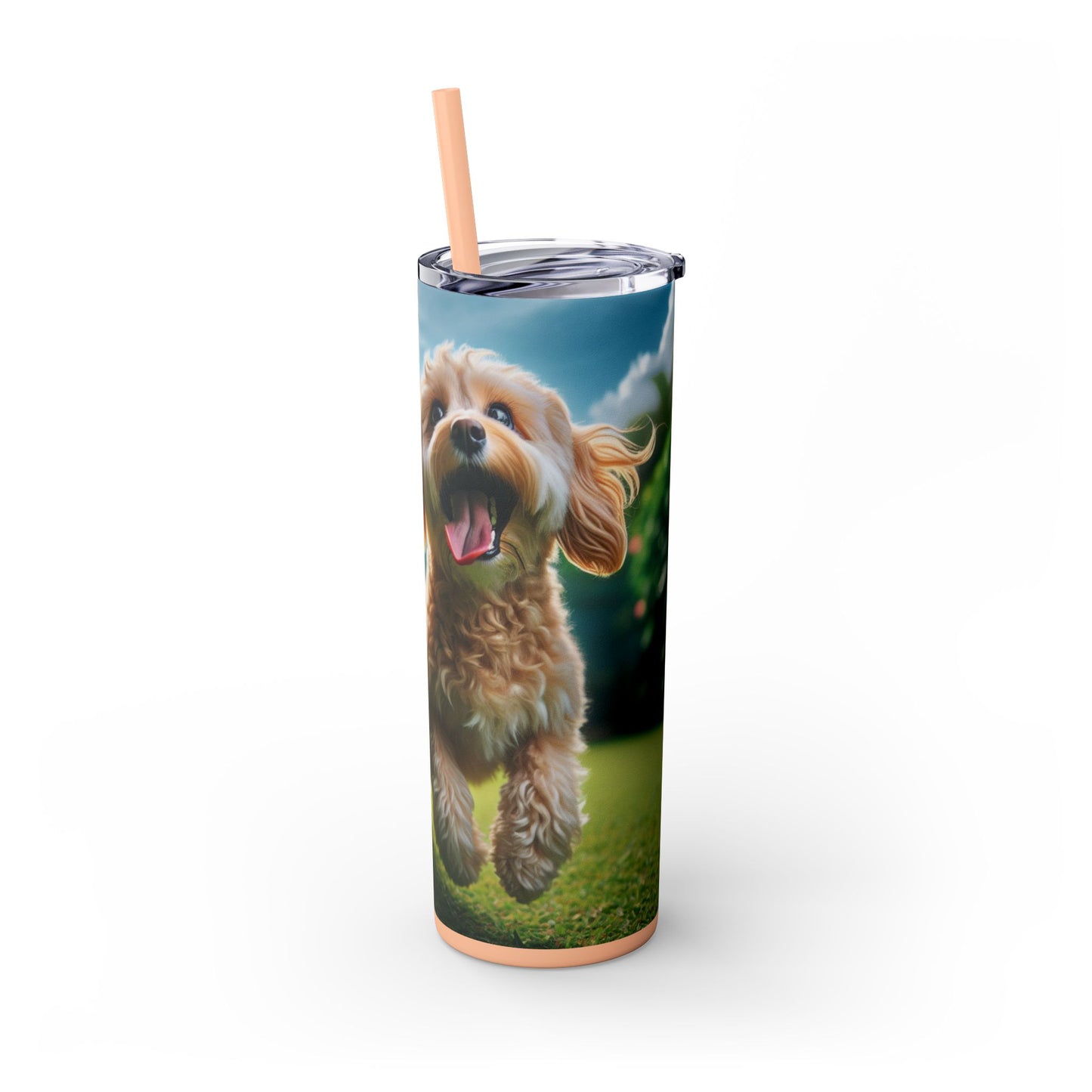 Skinny Tumbler with Straw – 20 oz Stainless Steel Cup