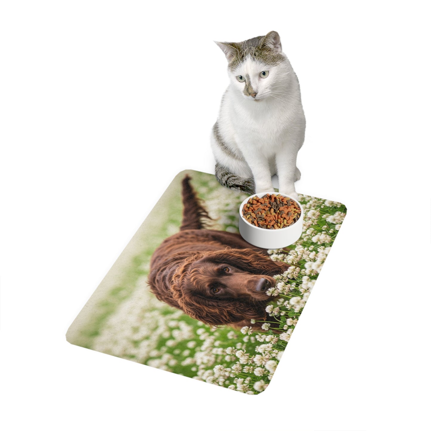 Pet Food Mat (12x18) - Irish Water Spaniel