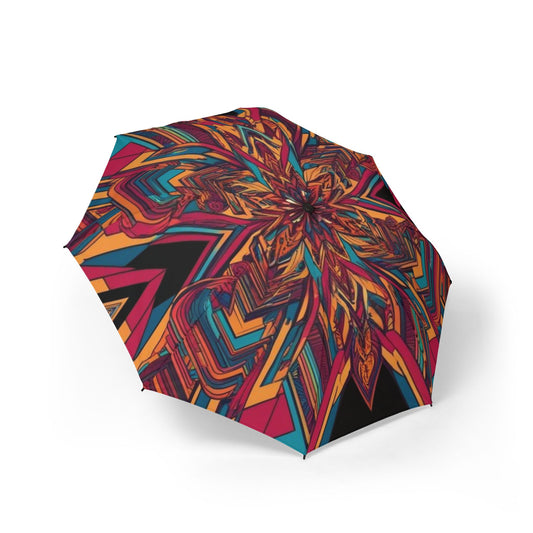 Optical Illusion Semi-Automatic Foldable Umbrella