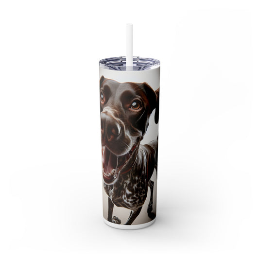 German Shorthaired Pointer Tumbler with Straw, 20oz