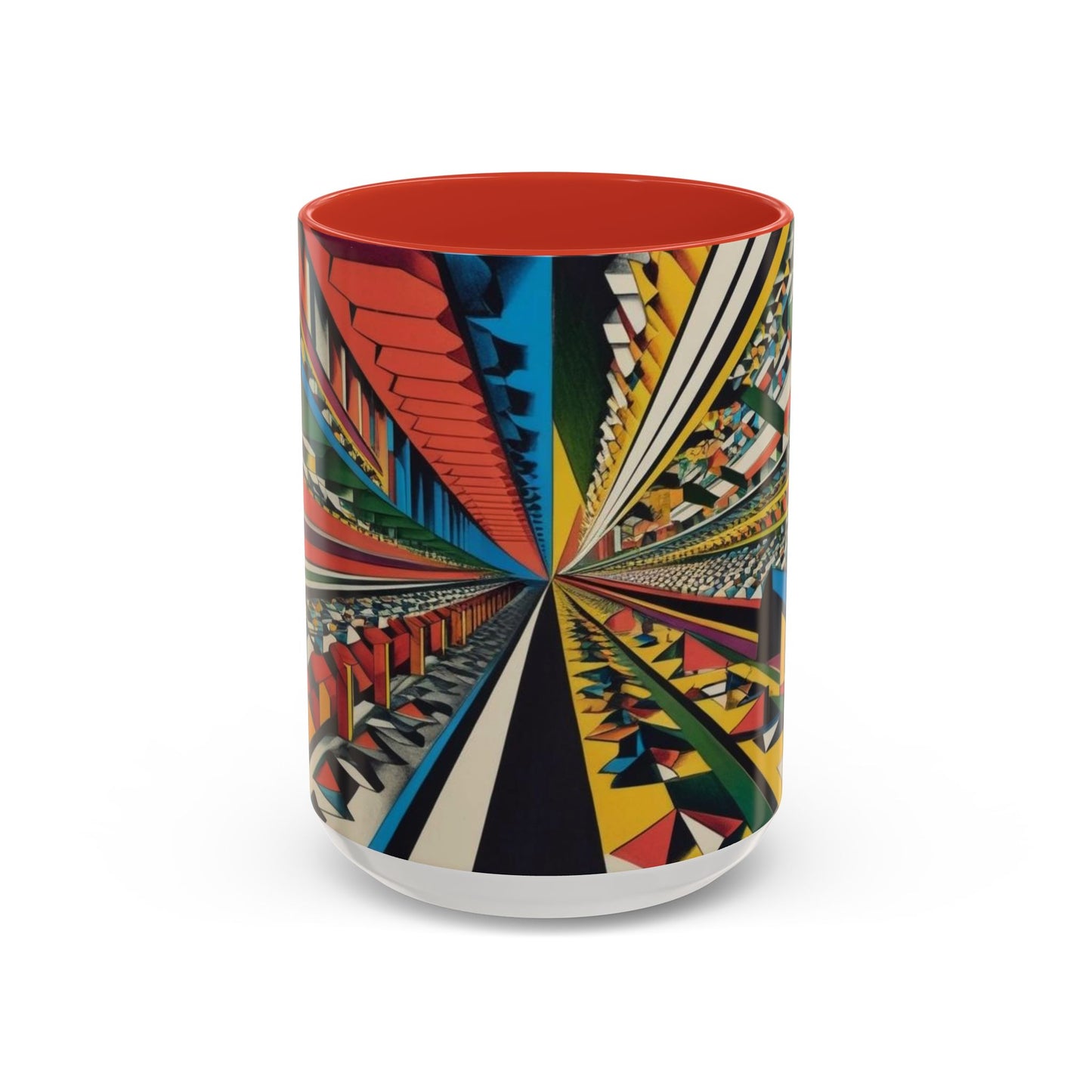 Optical Illusion Accent Mug – Ceramic Coffee Cup