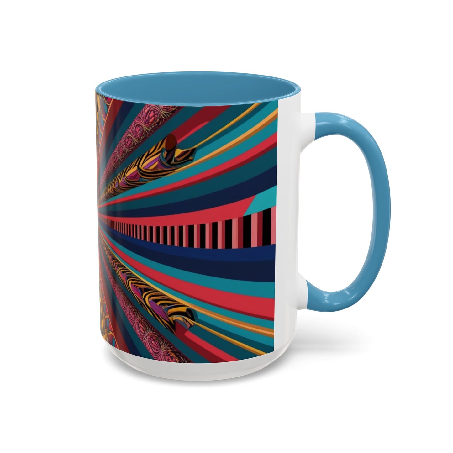 Optical Illusion Accent Mug – Ceramic Coffee Cup