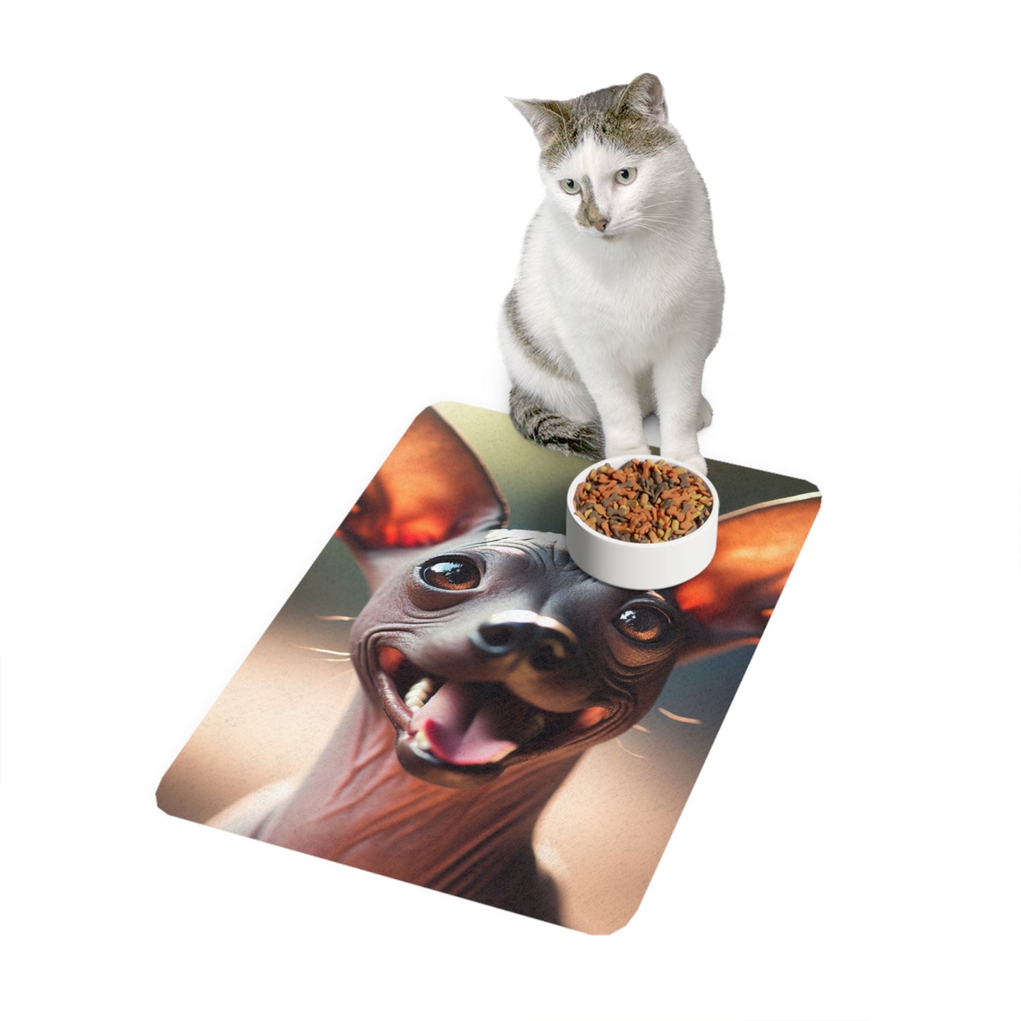 Vertical Pet Food Mat (12x18) - Xoloitzcuintli
