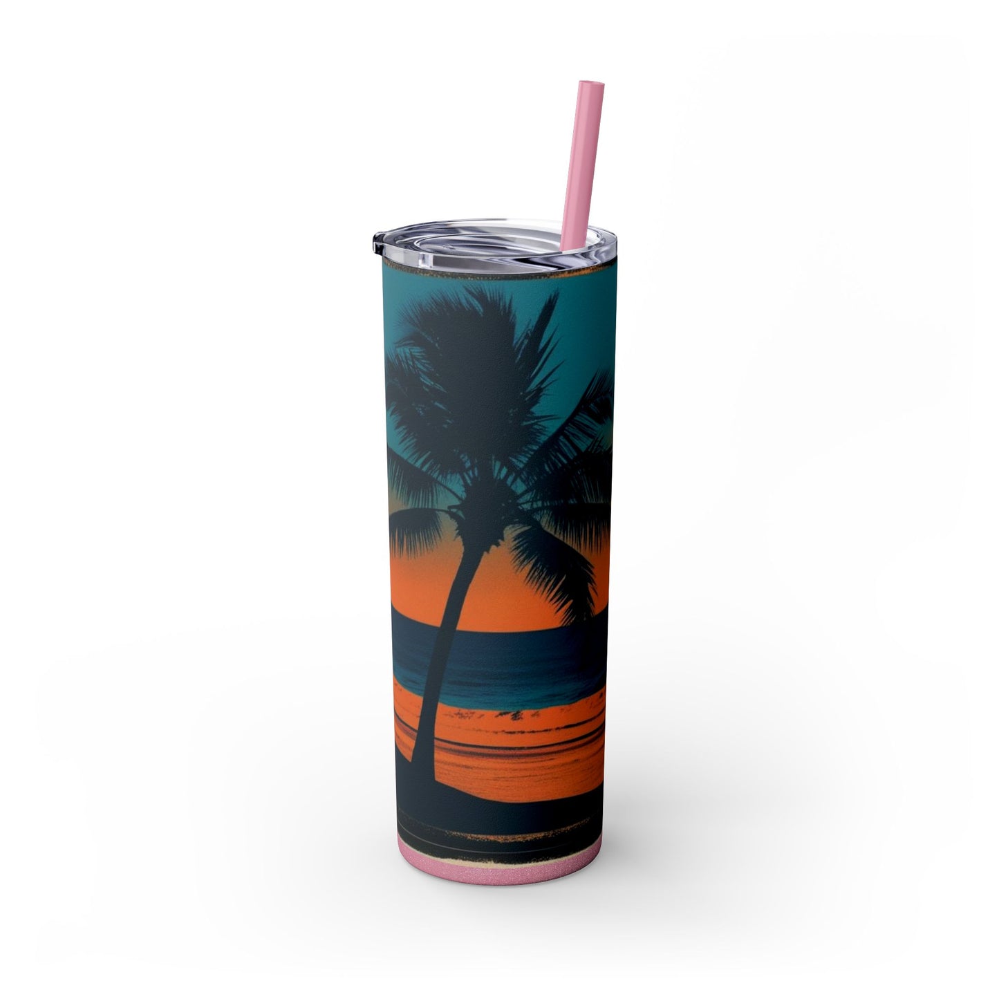 Brilliant Sunrise Skinny Tumbler with Straw, 20oz