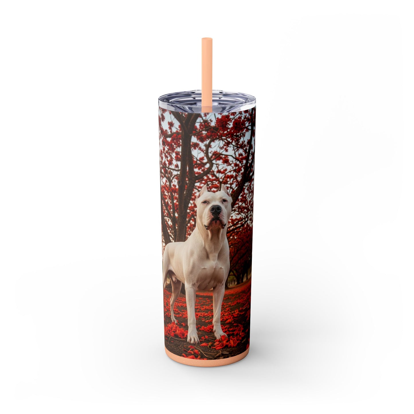 Gobelet Dogo Argentino avec paille, 590 ml